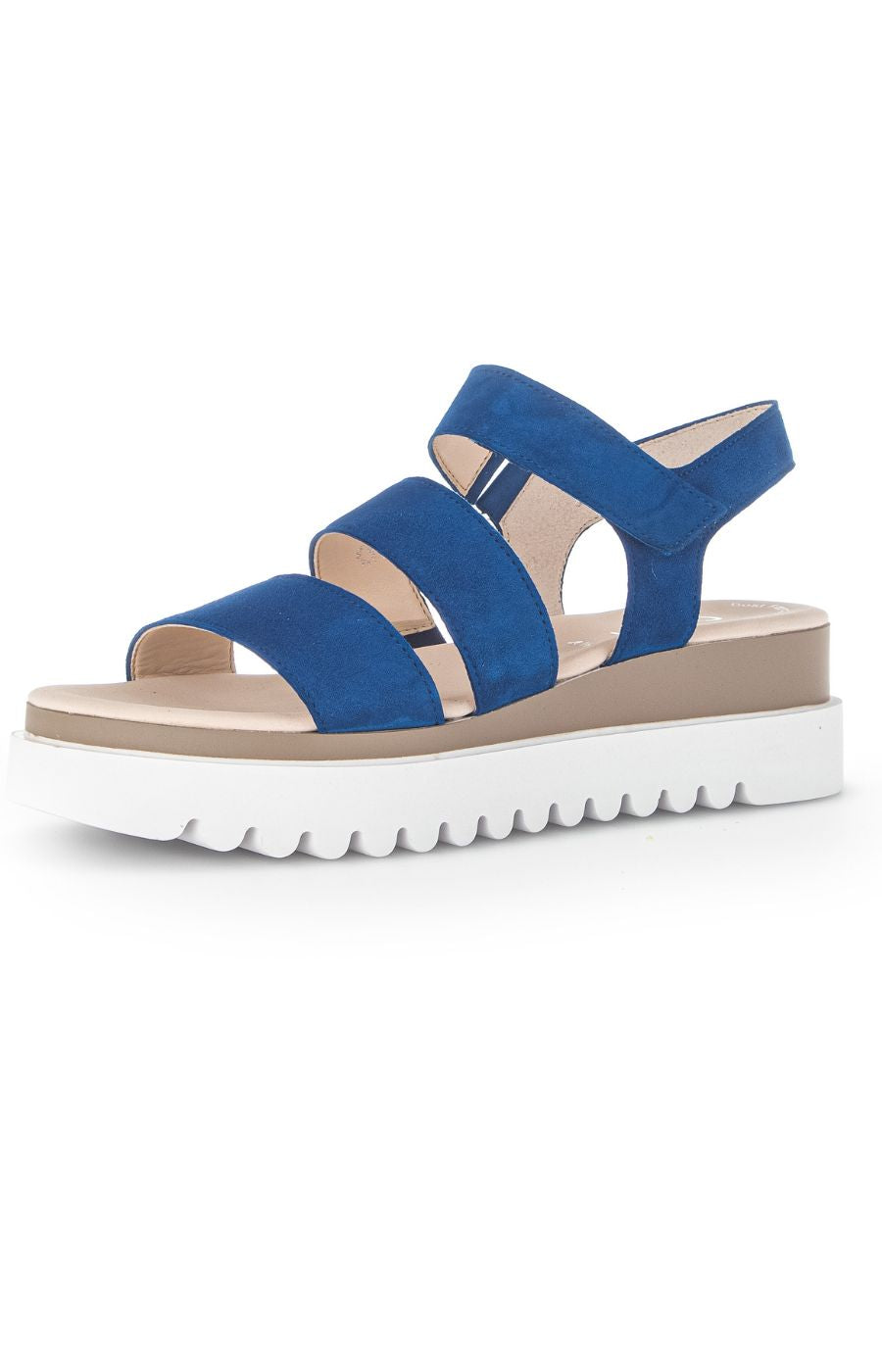 Gabor Platform Sandal in Blue - Wardrobe Plus