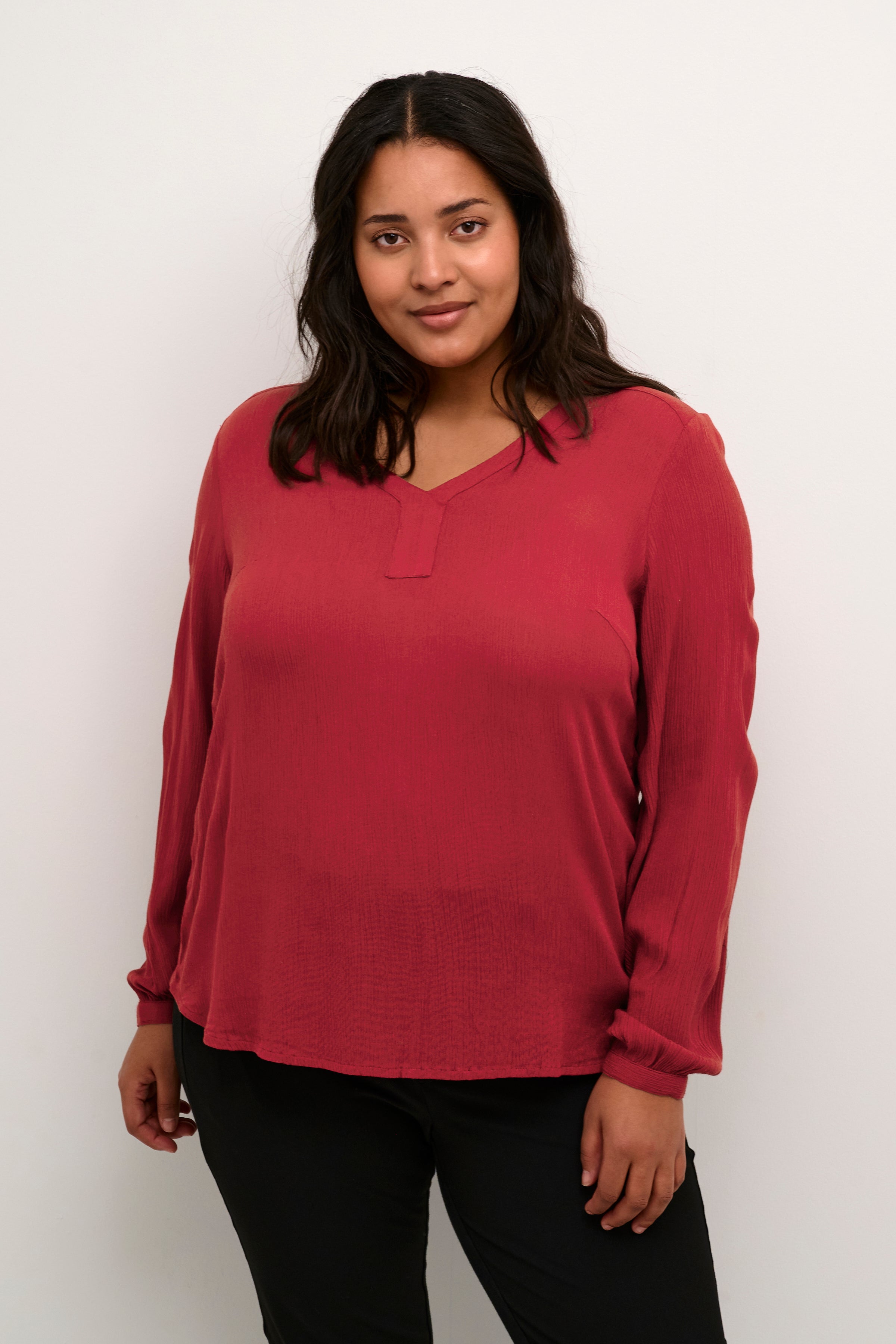 Kaffe Curve Cami Blouse in Red