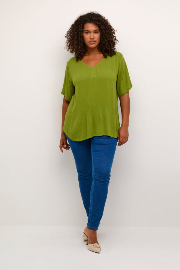 Kaffe Cami Blouse in Calla Green
