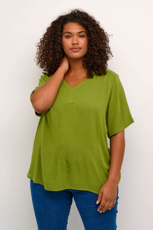 Kaffe Cami Blouse in Calla Green