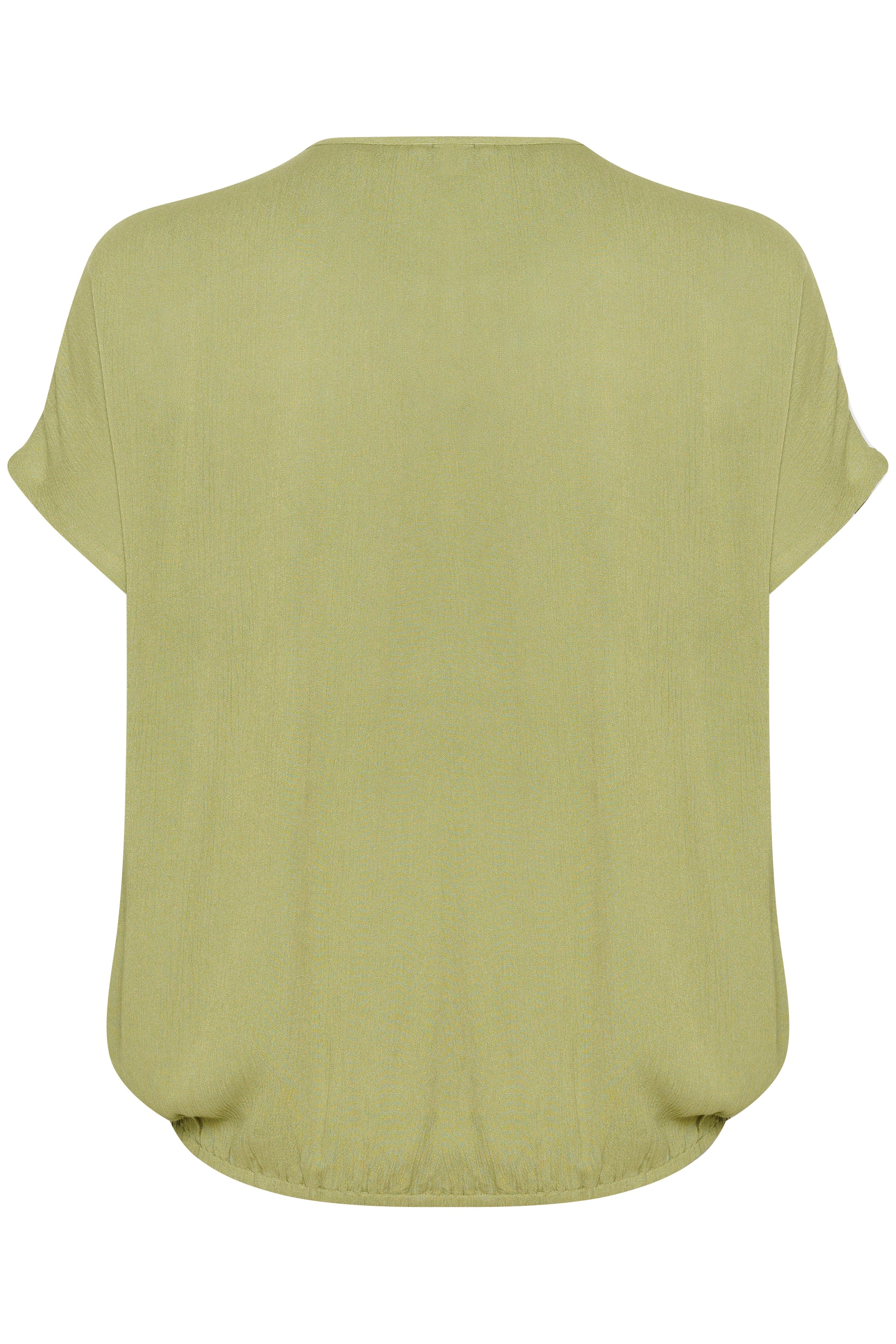 Kaffe Stanley Short-Sleeve Blouse in Khaki