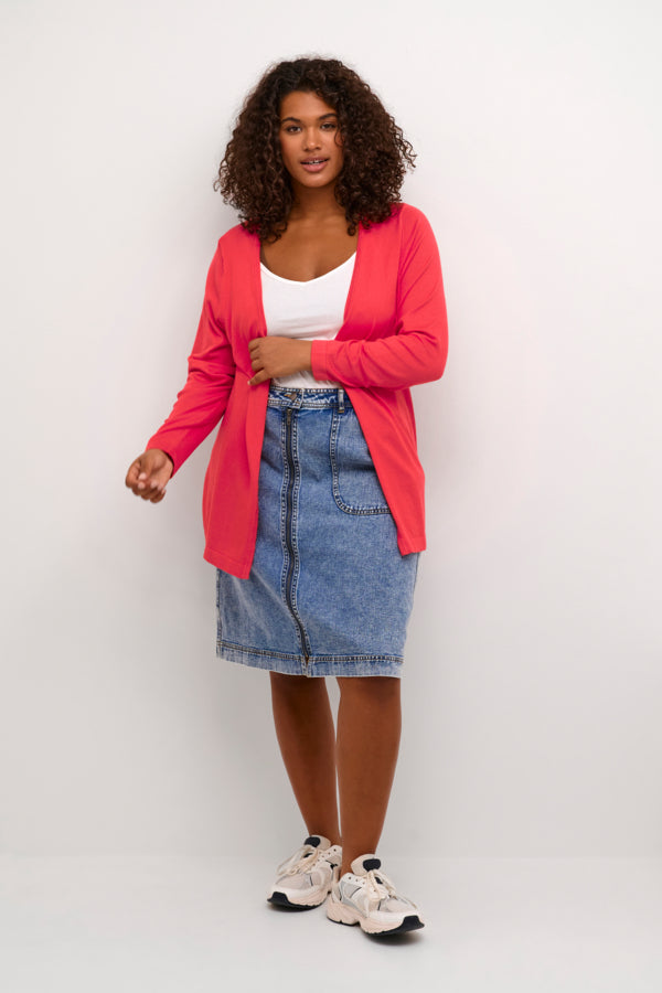 Kaffe Curve Farsia Cardigan in Cayenne