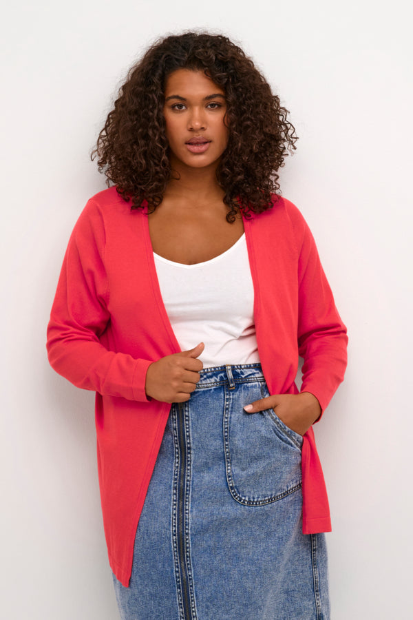 Kaffe Curve Farsia Cardigan in Cayenne