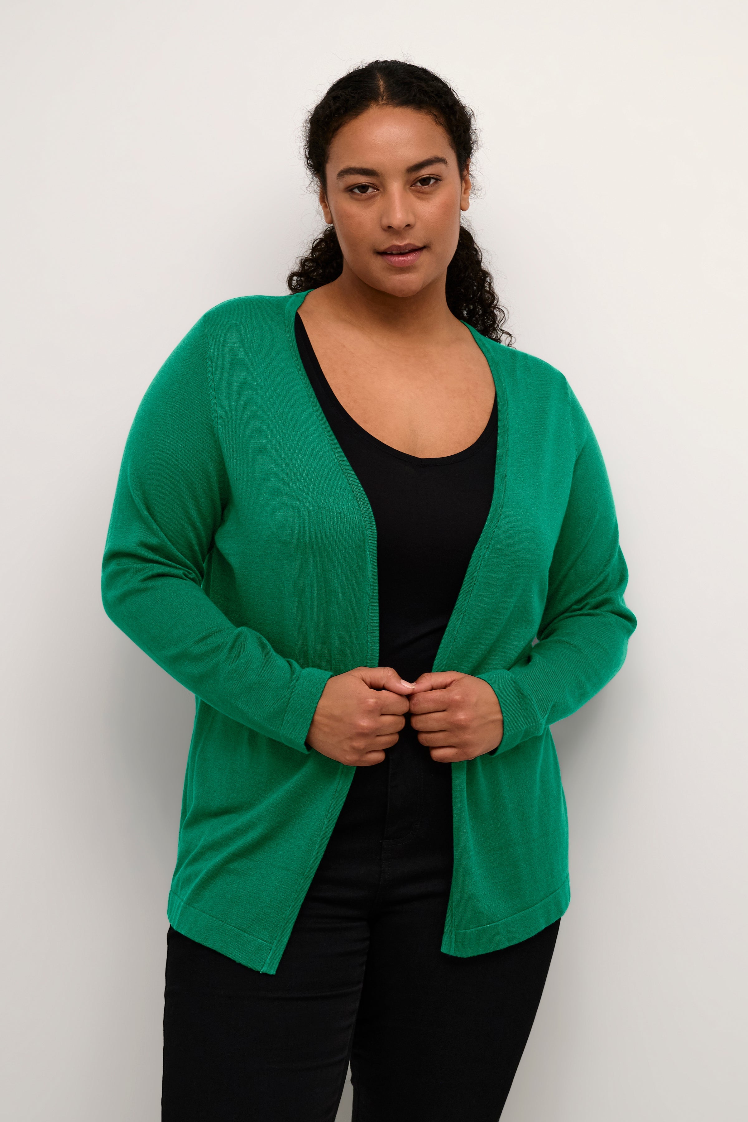 Kaffe Curve Farsia Cardigan in Green