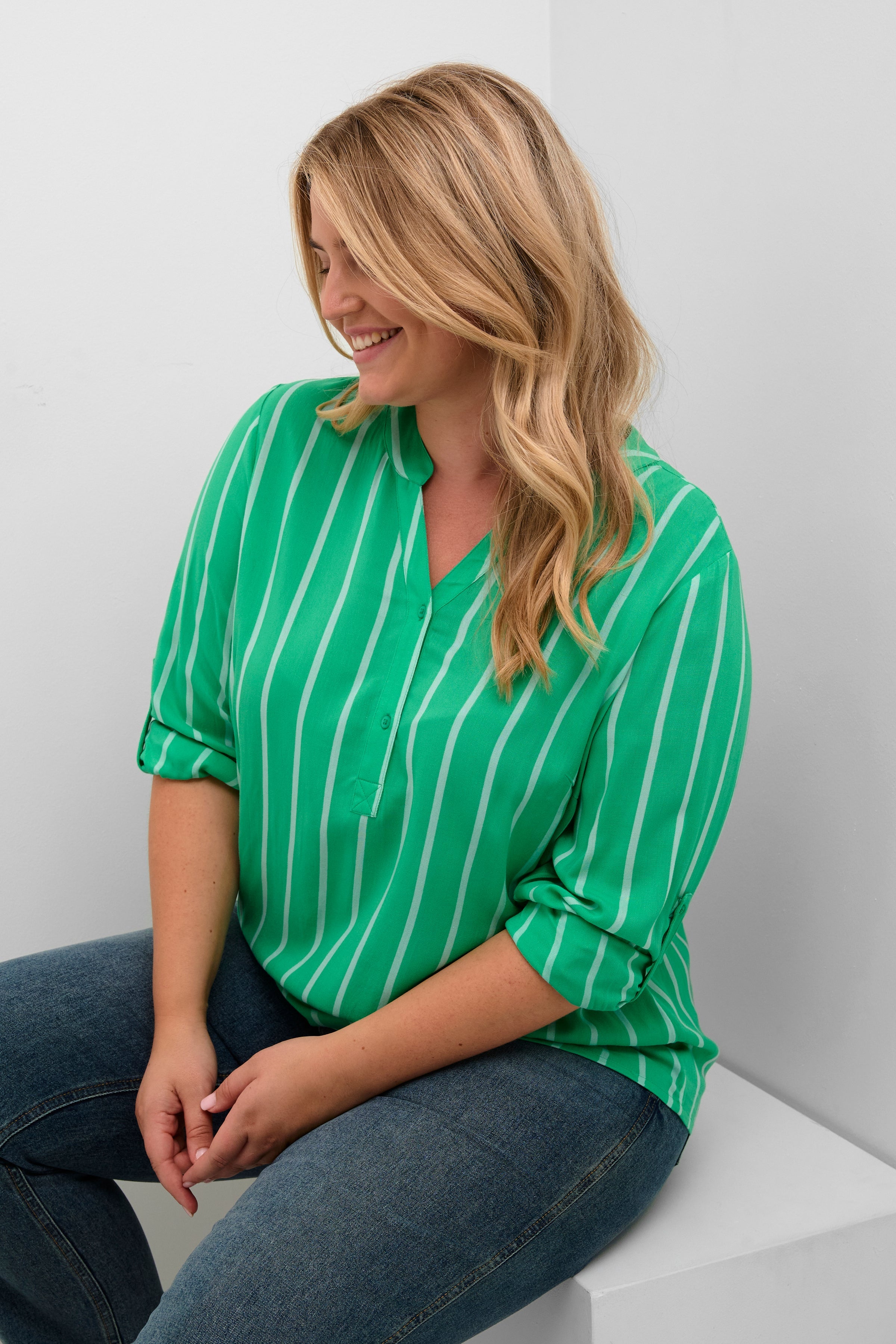 Kaffe Curve Sida Striped Blouse