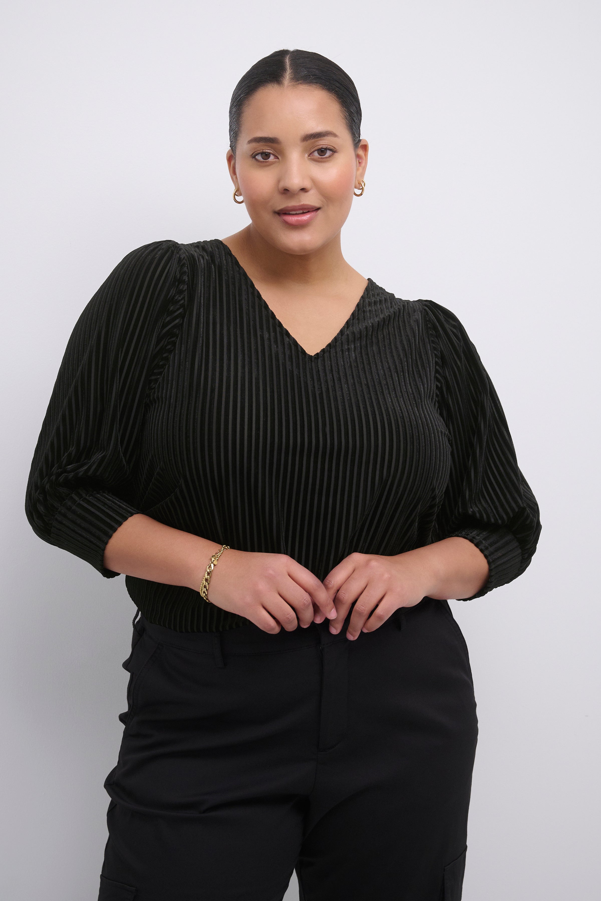 Kaffe Curve Anna Blouse in Black