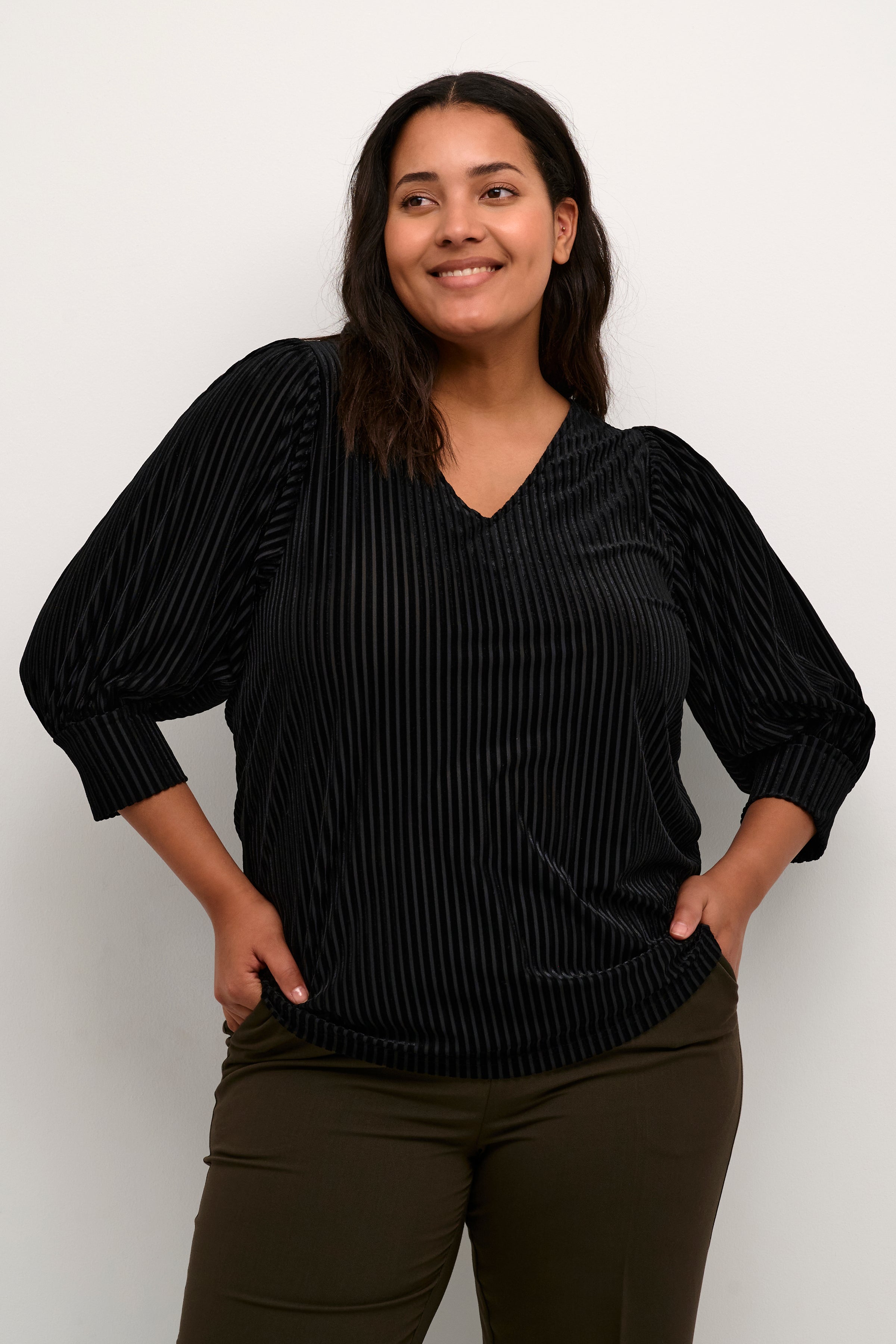 Kaffe Curve Anna Blouse in Black