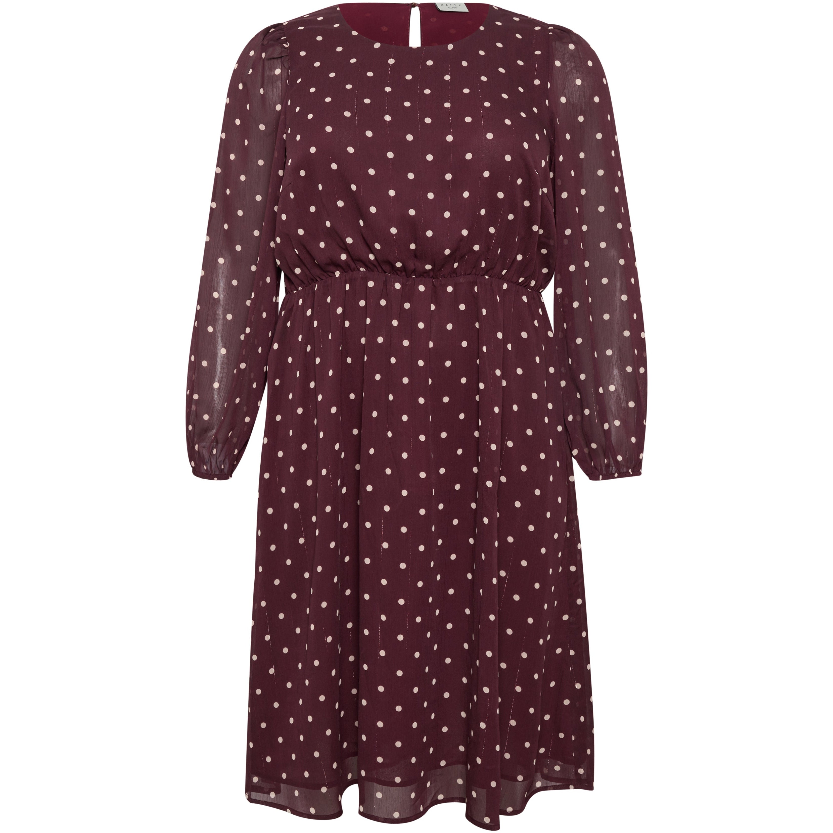 Kaffe Curve Mila Dress in Polka Dot - Wardrobe Plus