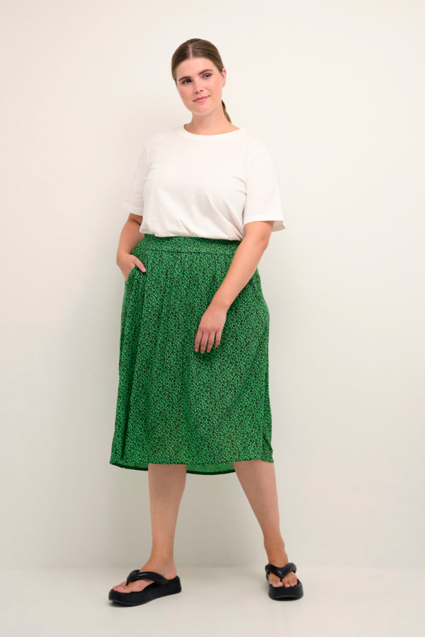 Kaffe Curve Ami Skirt in Green Flower