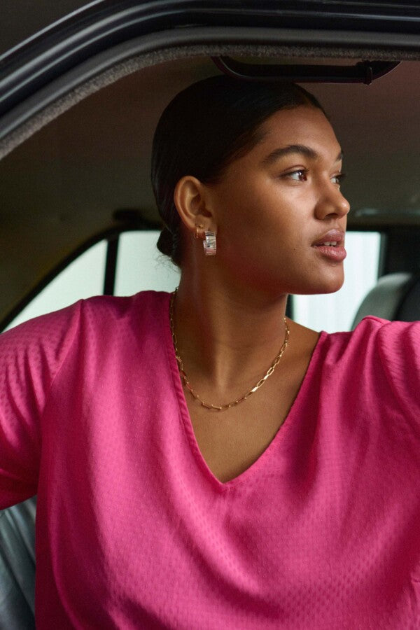Kaffe Curve Tina Blouse in Pink