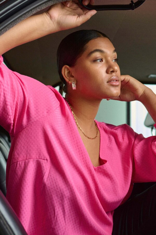 Kaffe Curve Tina Blouse in Pink