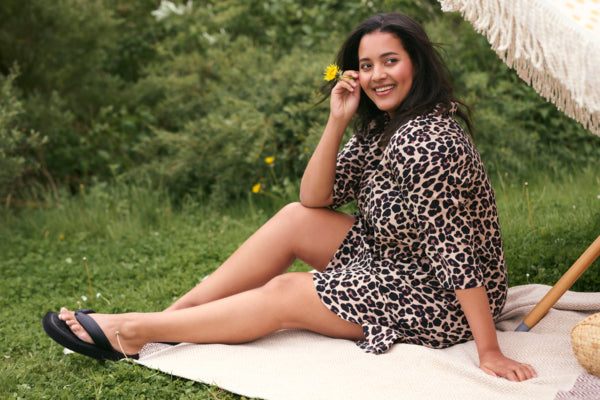Kaffe Curve Mirta Dress in Leopard
