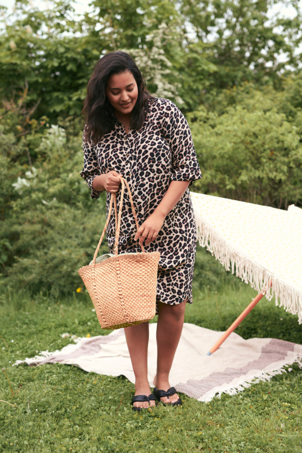 Kaffe Curve Mirta Dress in Leopard