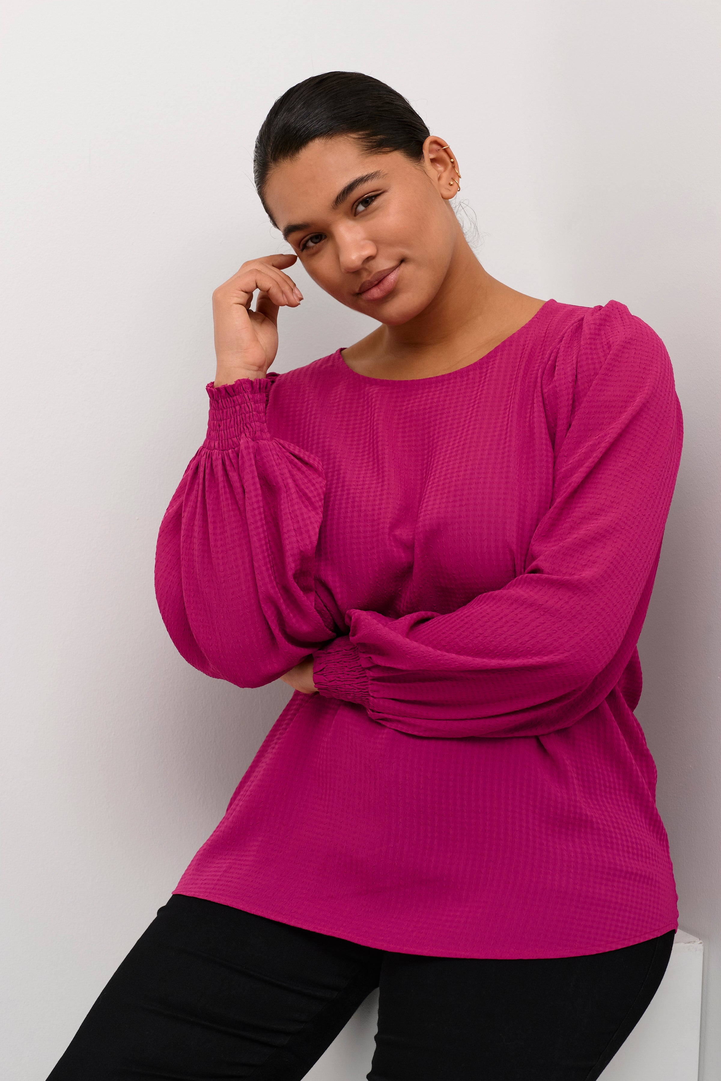 Kaffe Curve Dory Blouse in Pink