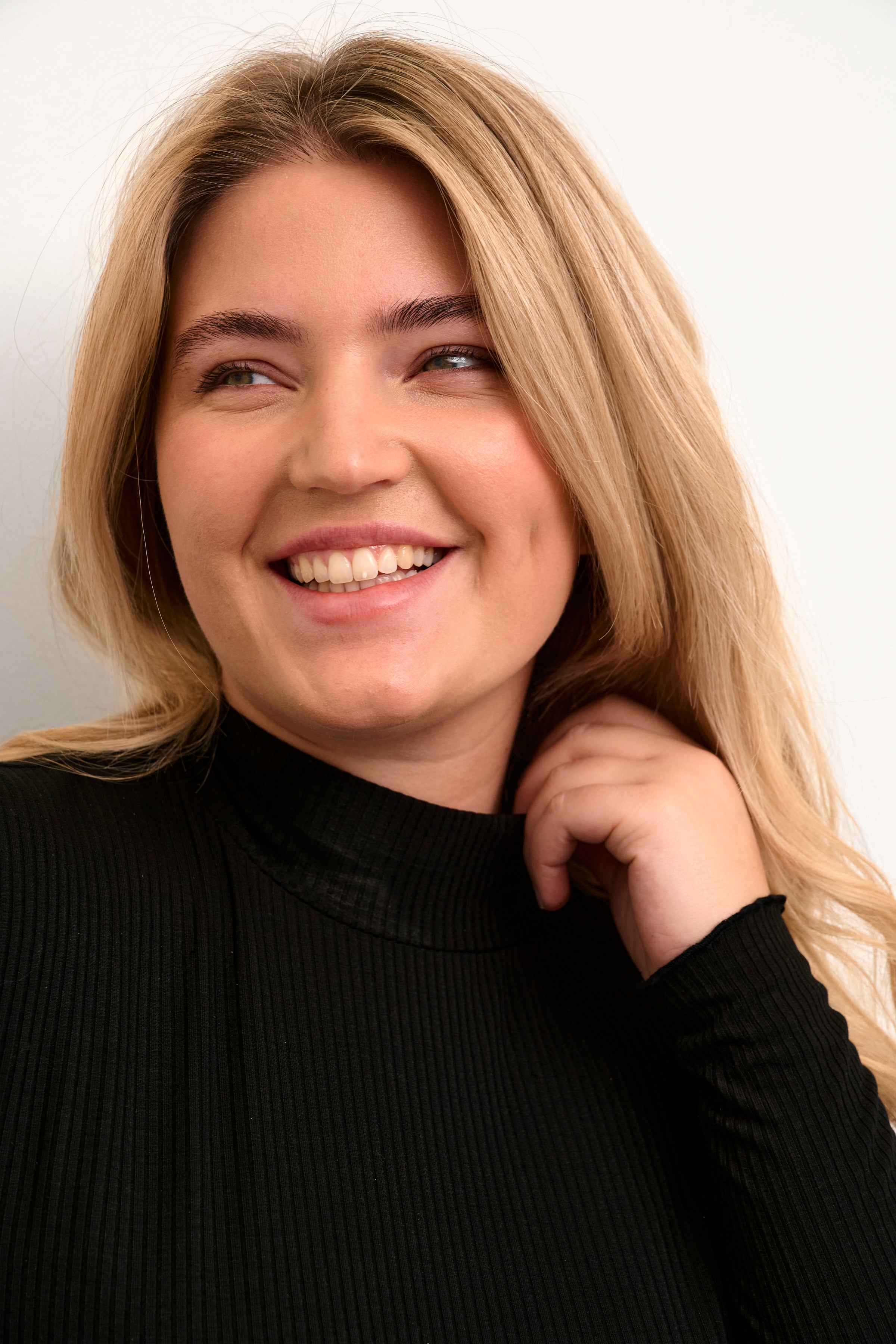 Kaffe Curve Dina Turtleneck Knit in Black