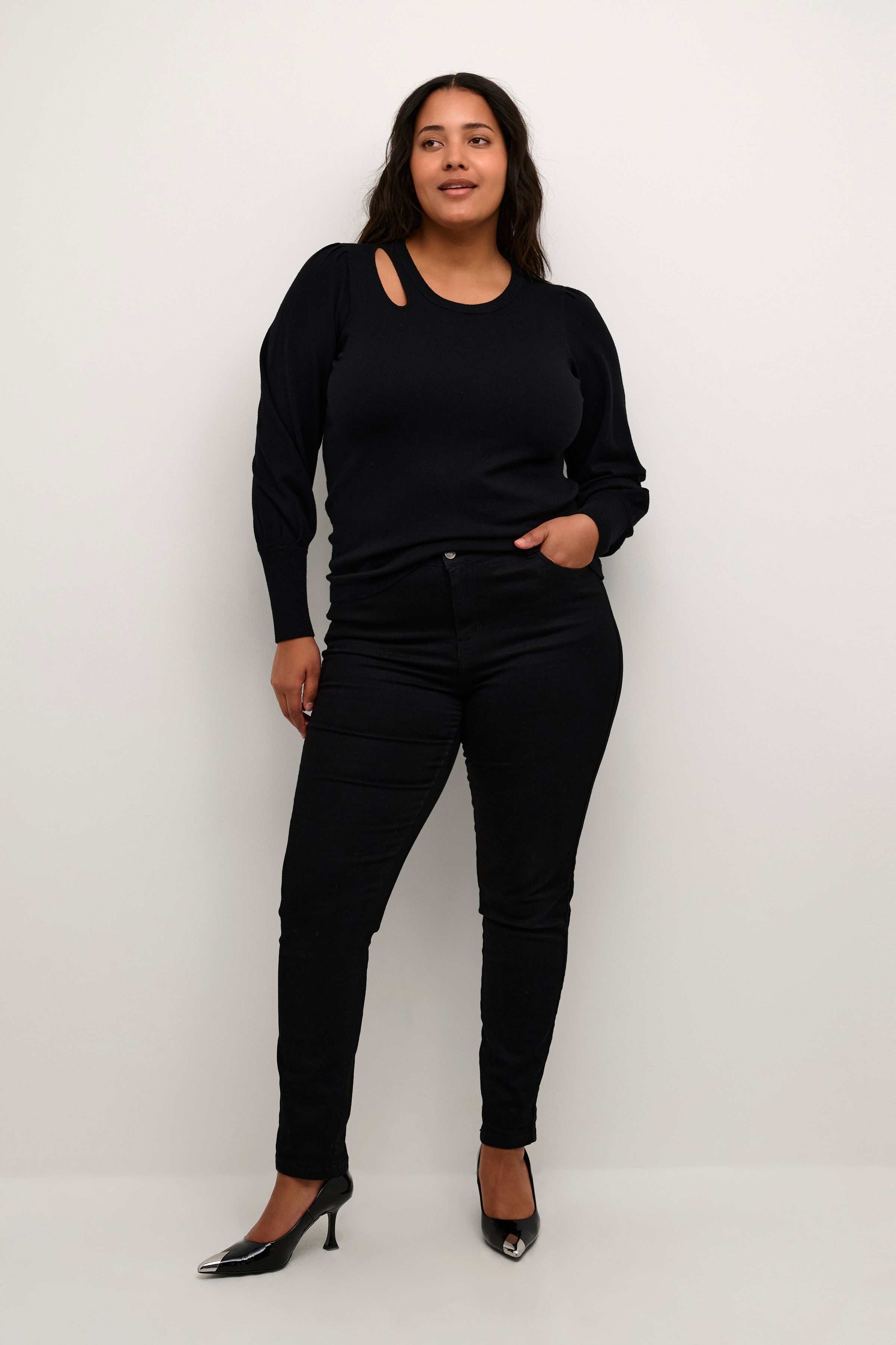 Kaffe Curve Vinni Pullover in Black