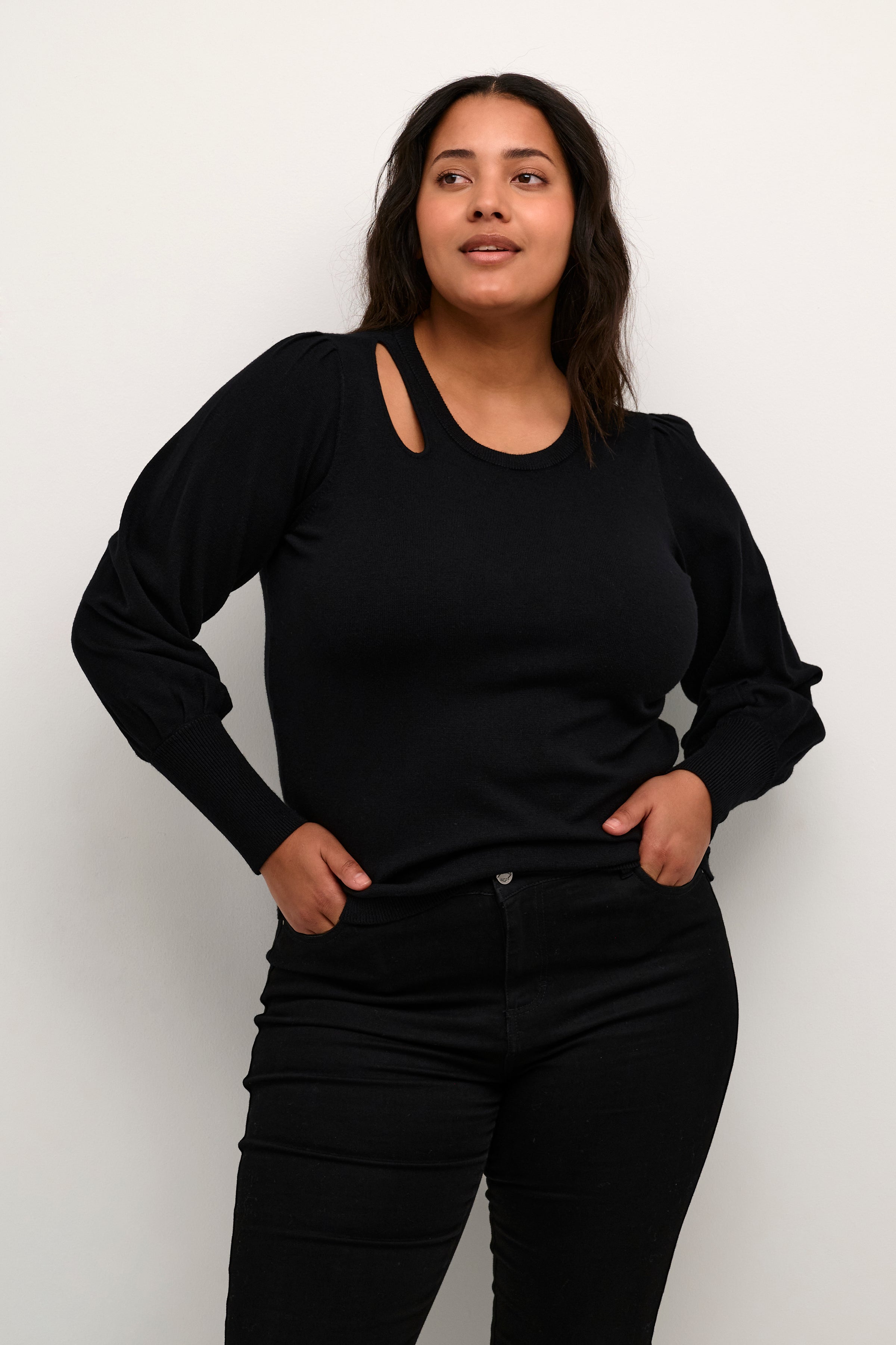 Kaffe Curve Vinni Pullover in Black