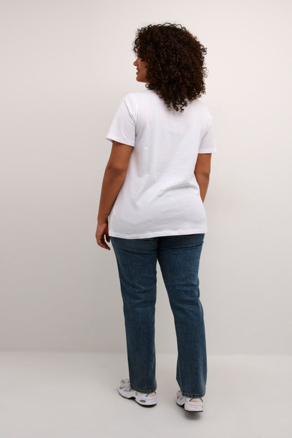 Kaffe Curve Amina T-Shirt in Leaf Print