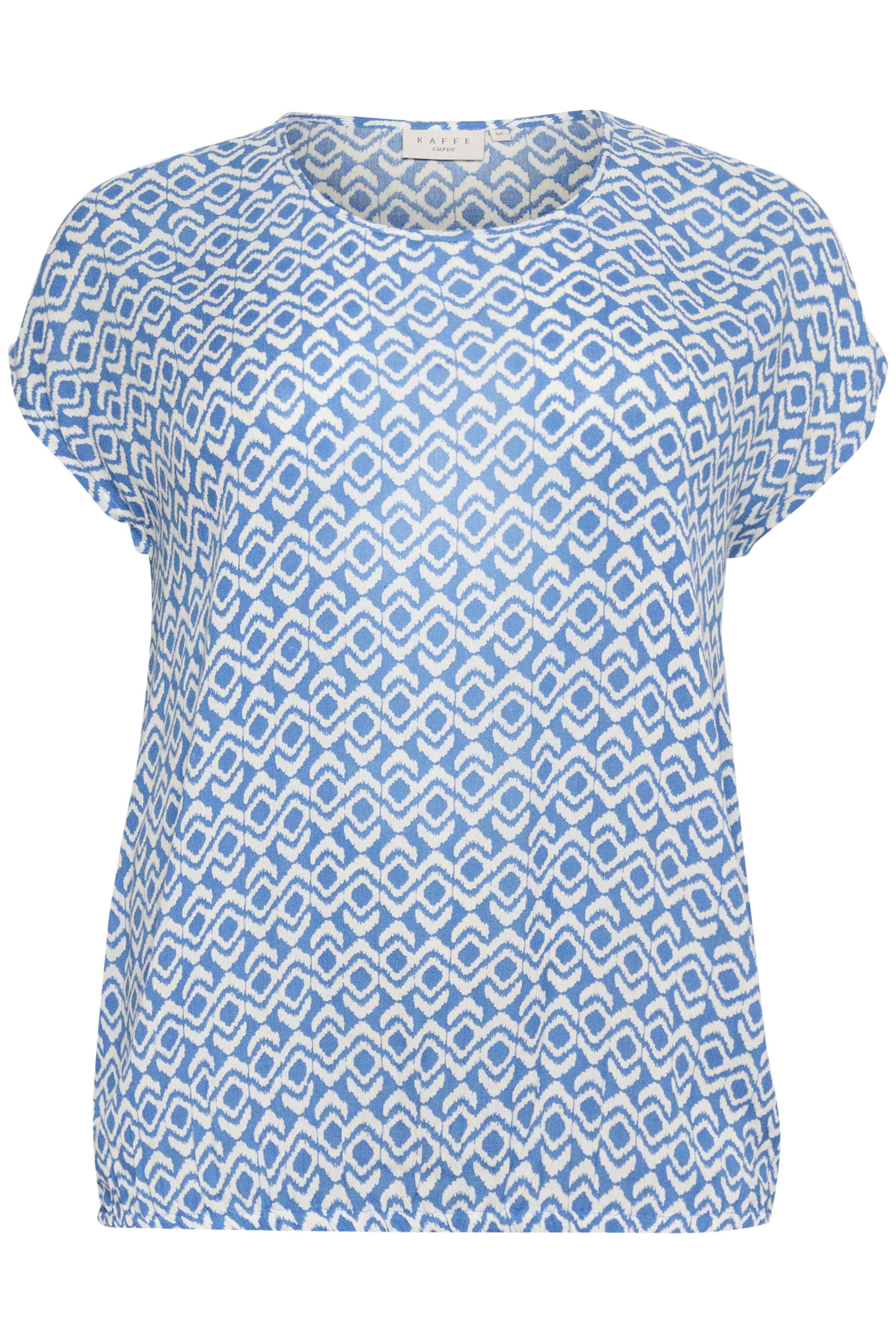 Kaffe Curve Stanley Blouse in Graphic Blue