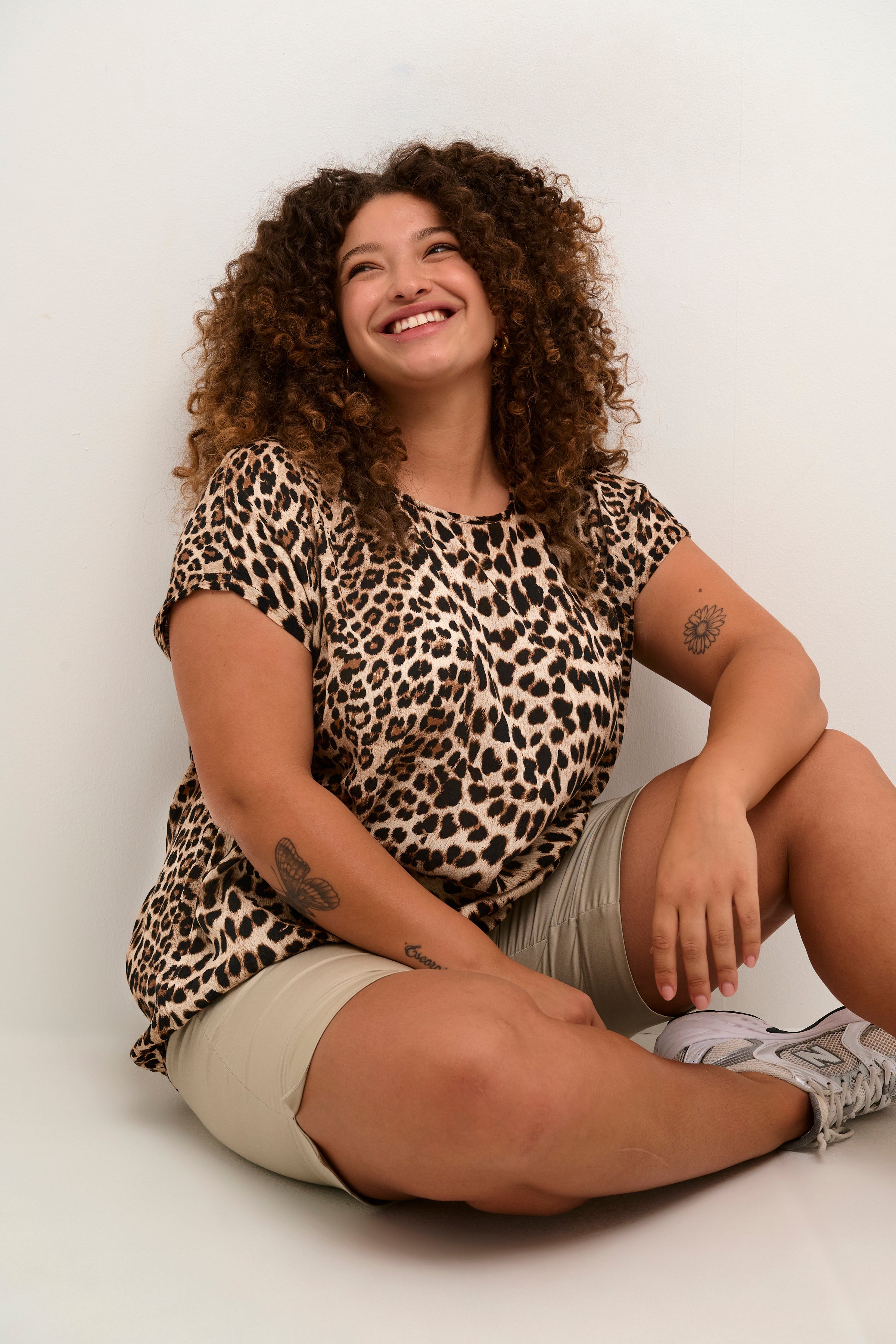 Kaffe Curve Stanley Blouse in Leopard Print