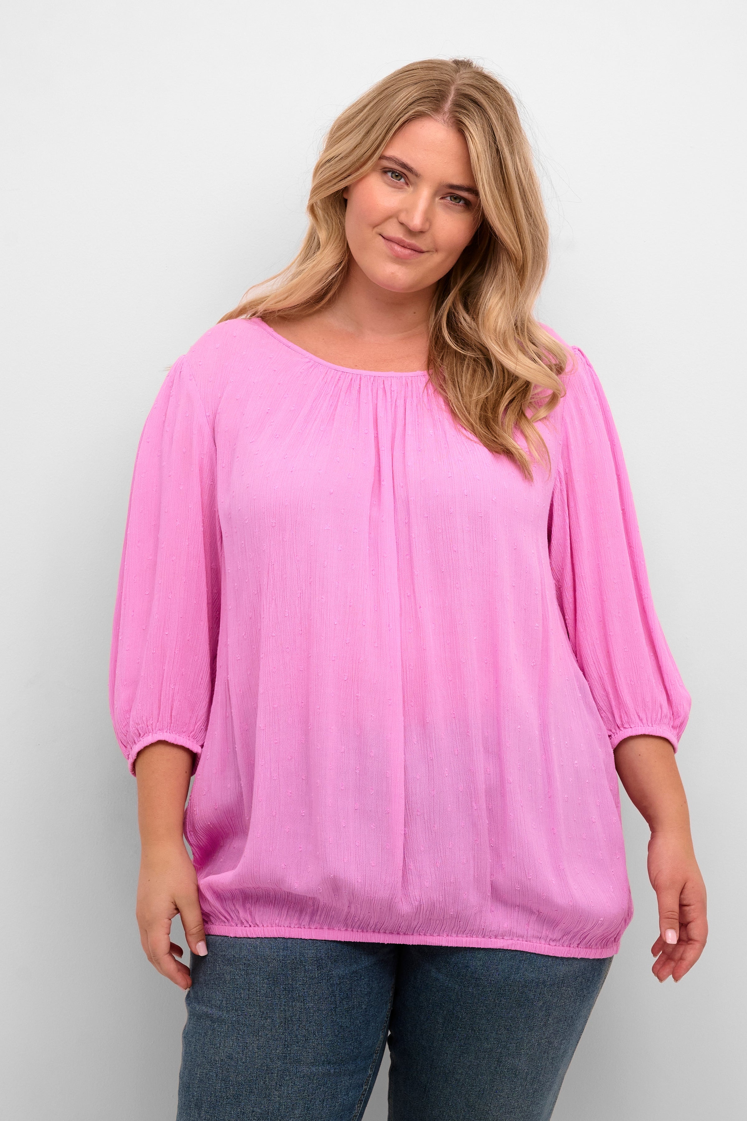 Kaffe Curve Willina Blouse in Pink