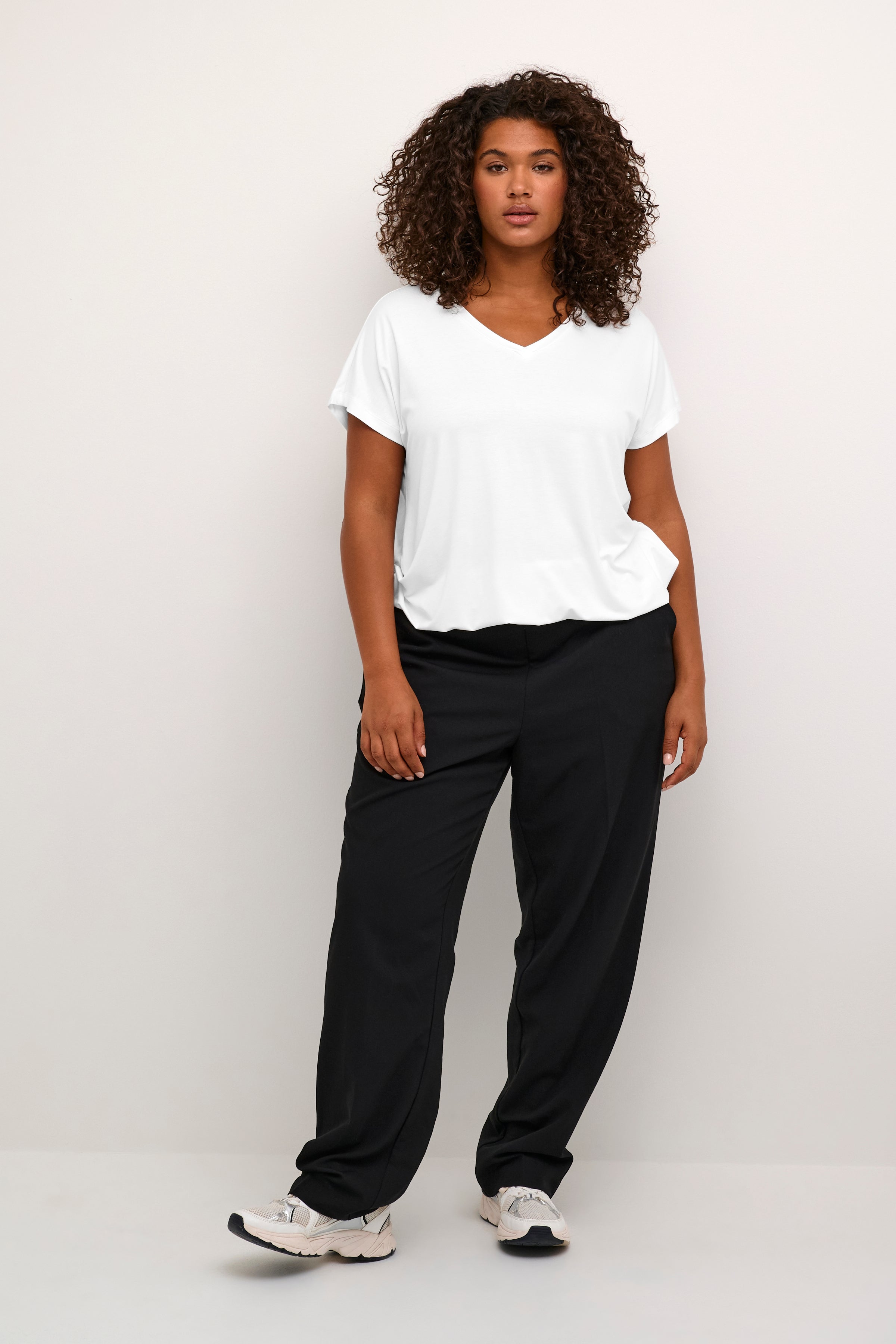 Kaffe Curve Jena Tee in White