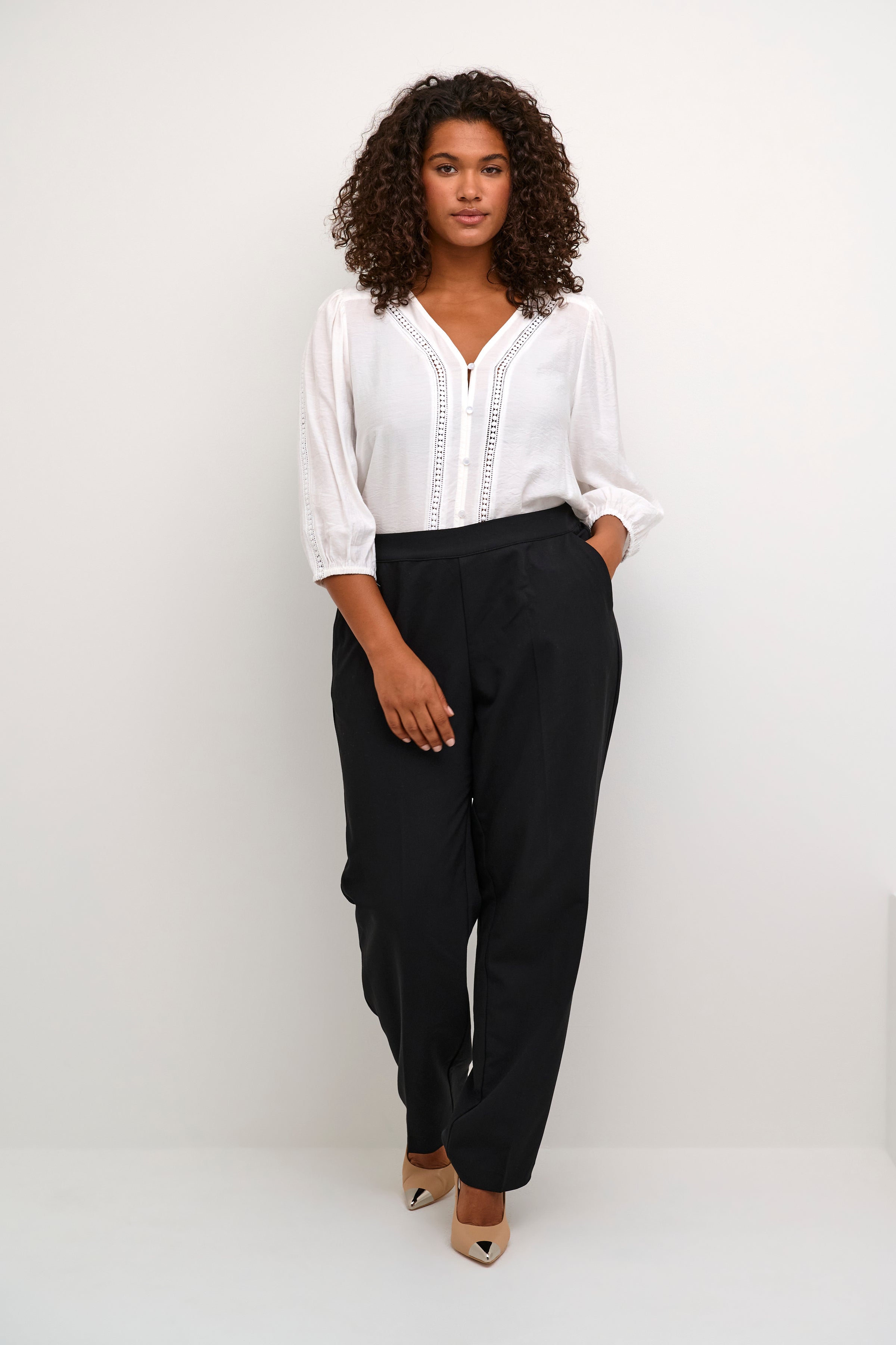 Kaffe Curve Cronja White Blouse