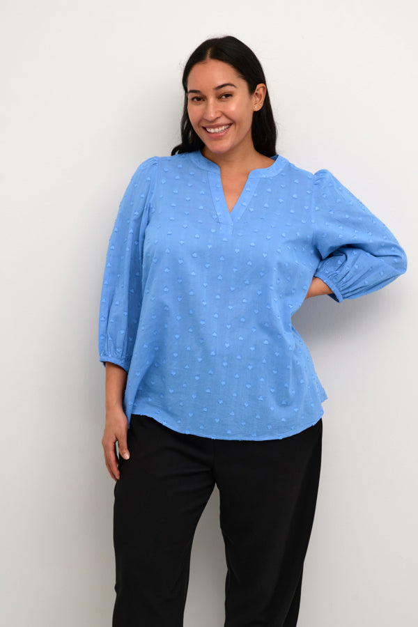 Kaffe Curve Jolana Blouse in Ultramarine