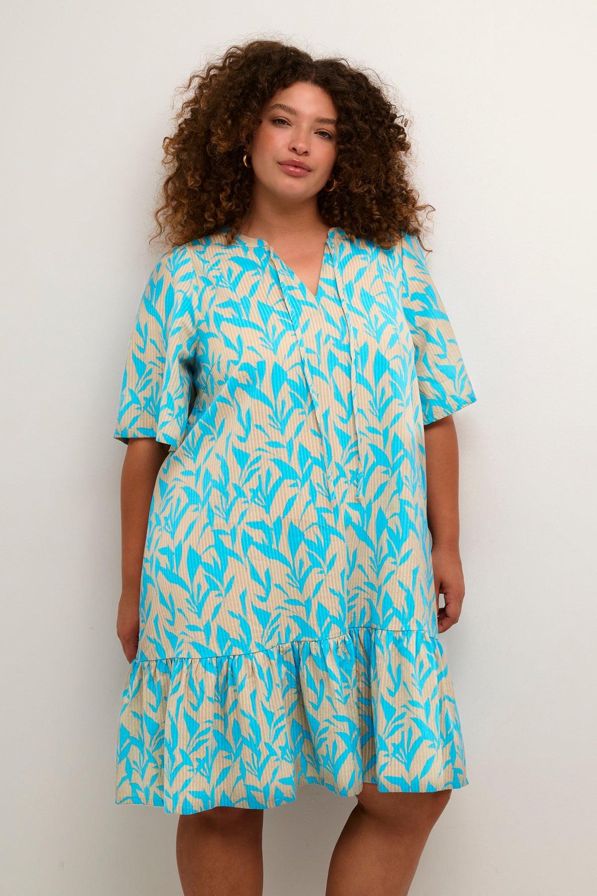 Kaffe Curve Loren Dress in Blue