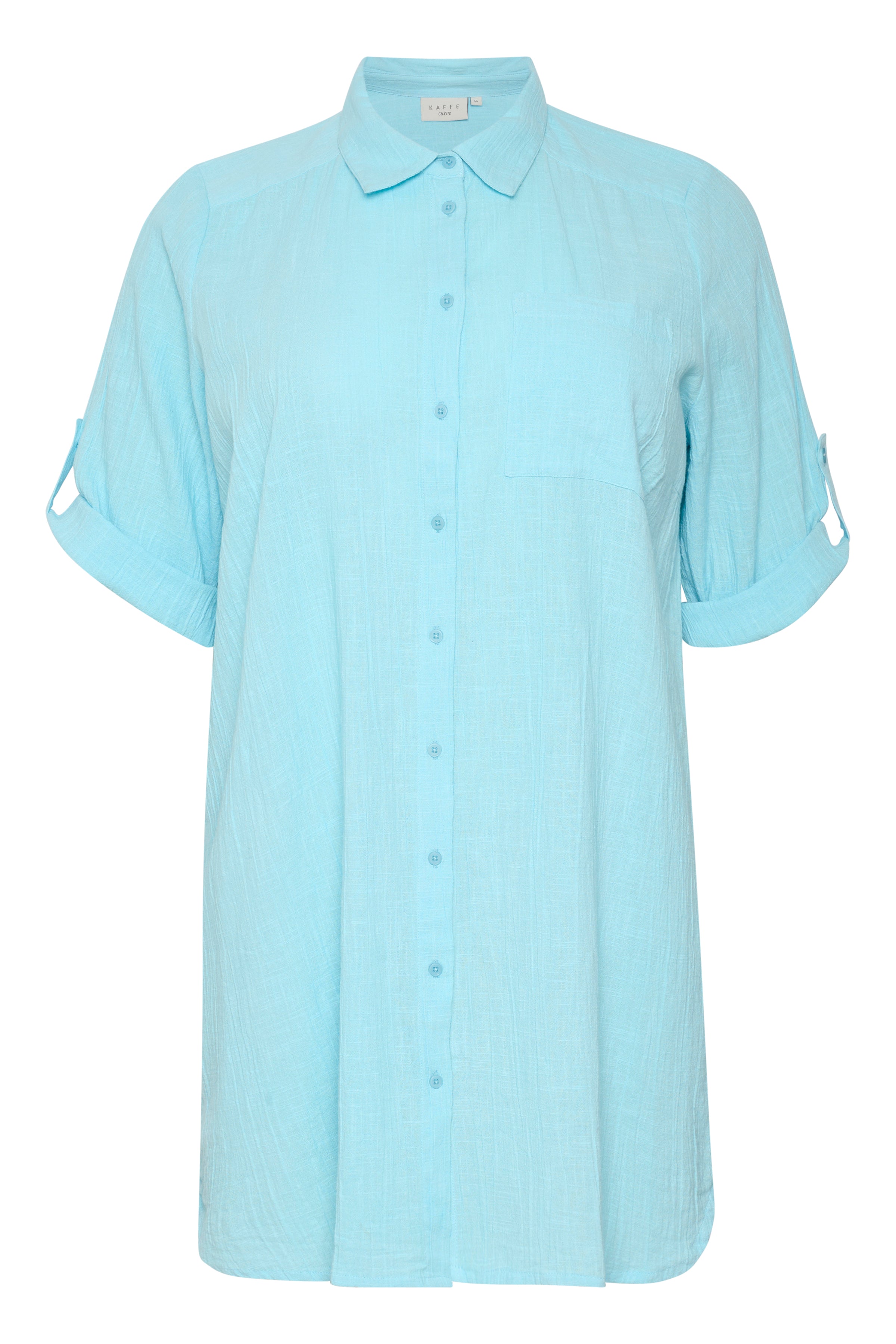 Kaffe Curve Paula Shirt Tunic In Blue