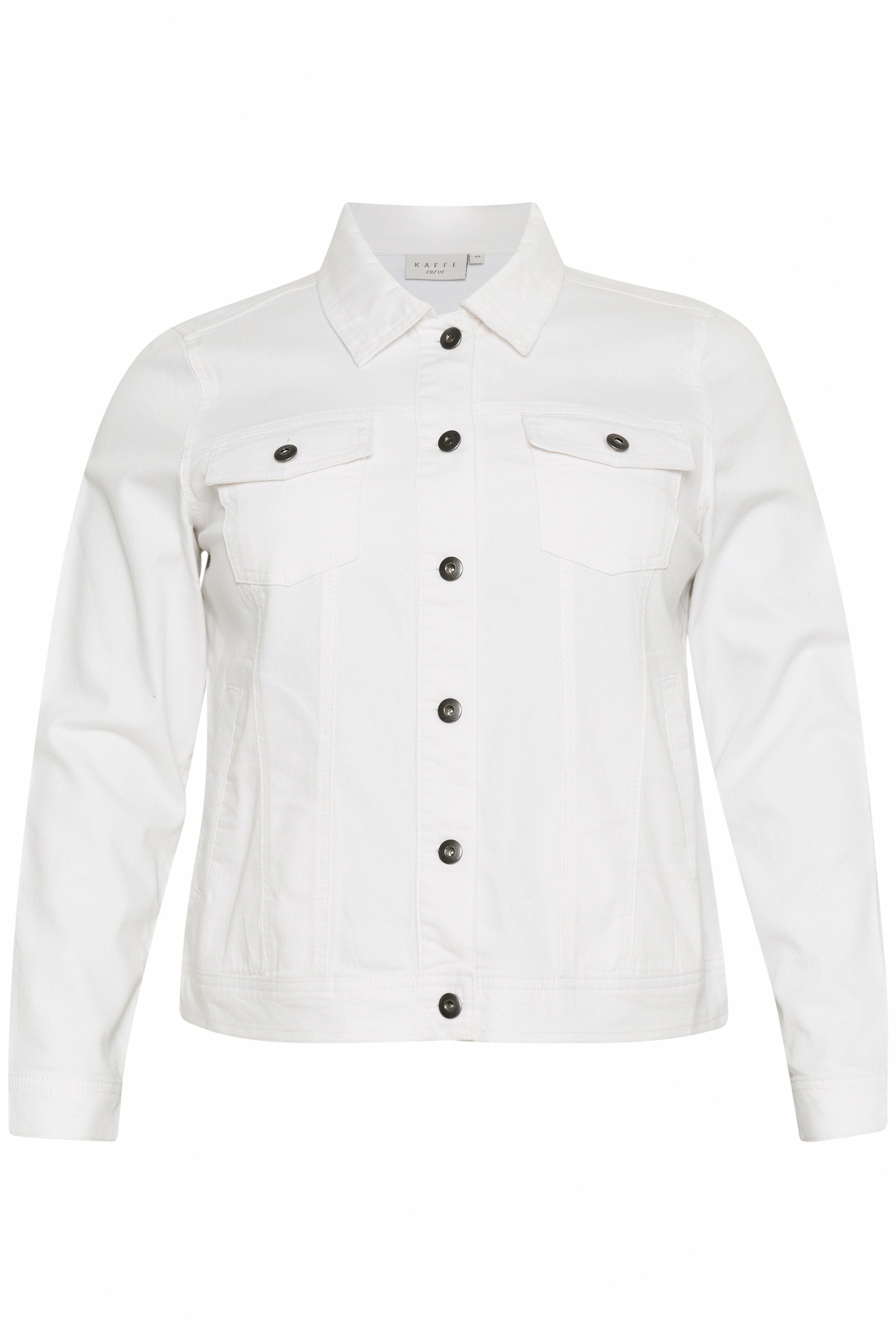 Kaffe Curve White Denim Jacket