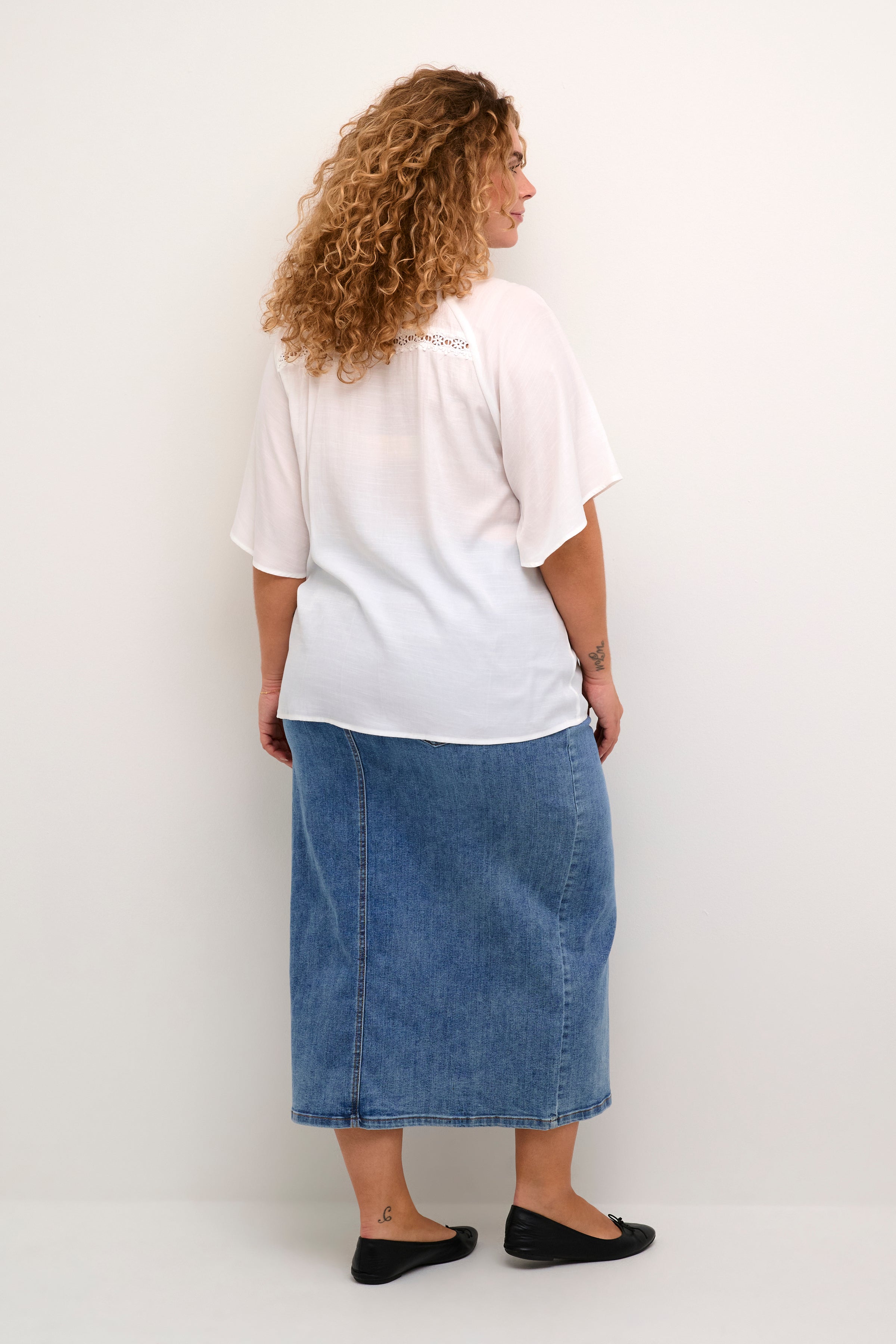 Kaffe Curve Tilla White Blouse