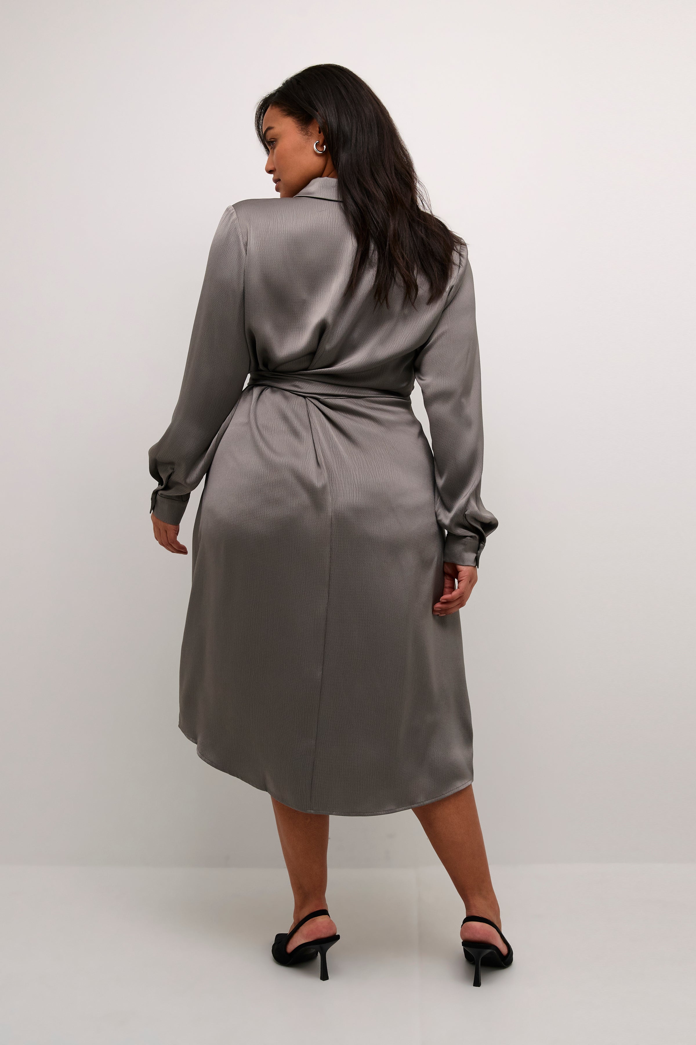 Kaffe Curve Loana Dress in Grey