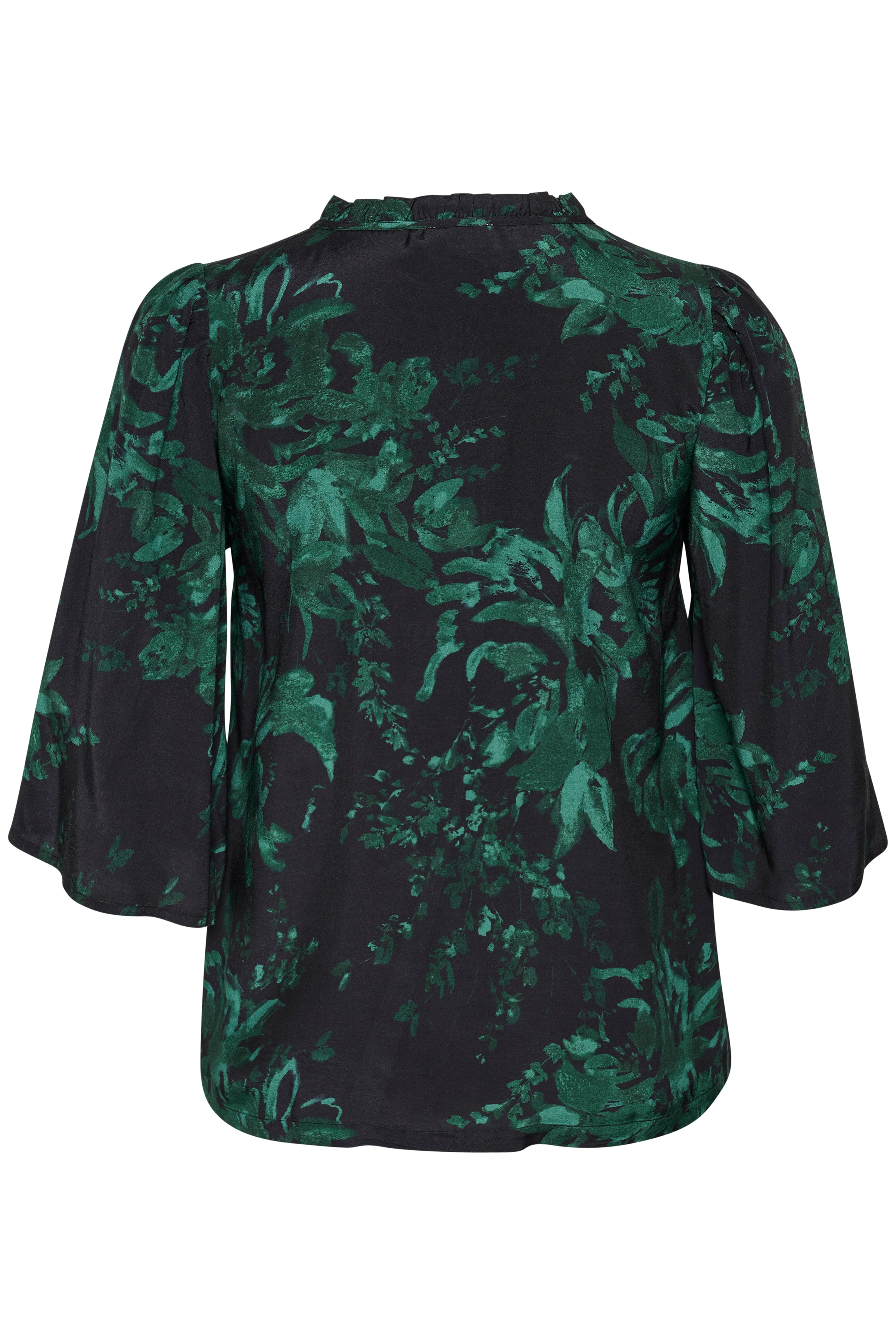 Kaffe Curve Mina Blouse in Black/Green