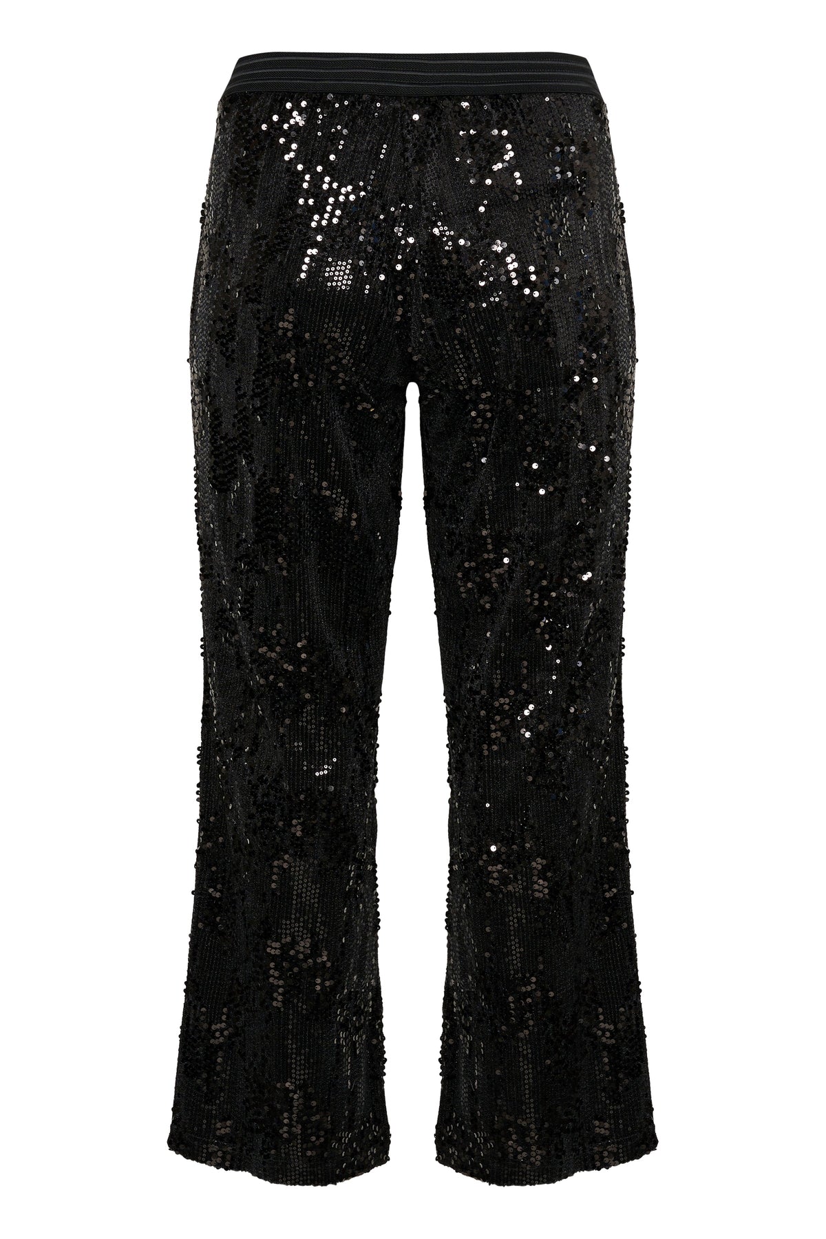 Kaffe Curve Nicoleen Sequin Trousers in Black