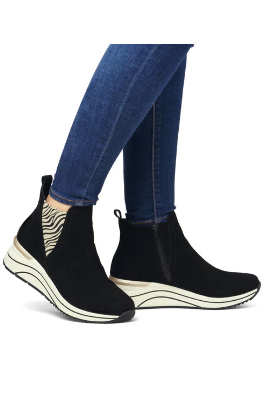 Remonte Zebra Print Ankle Boot