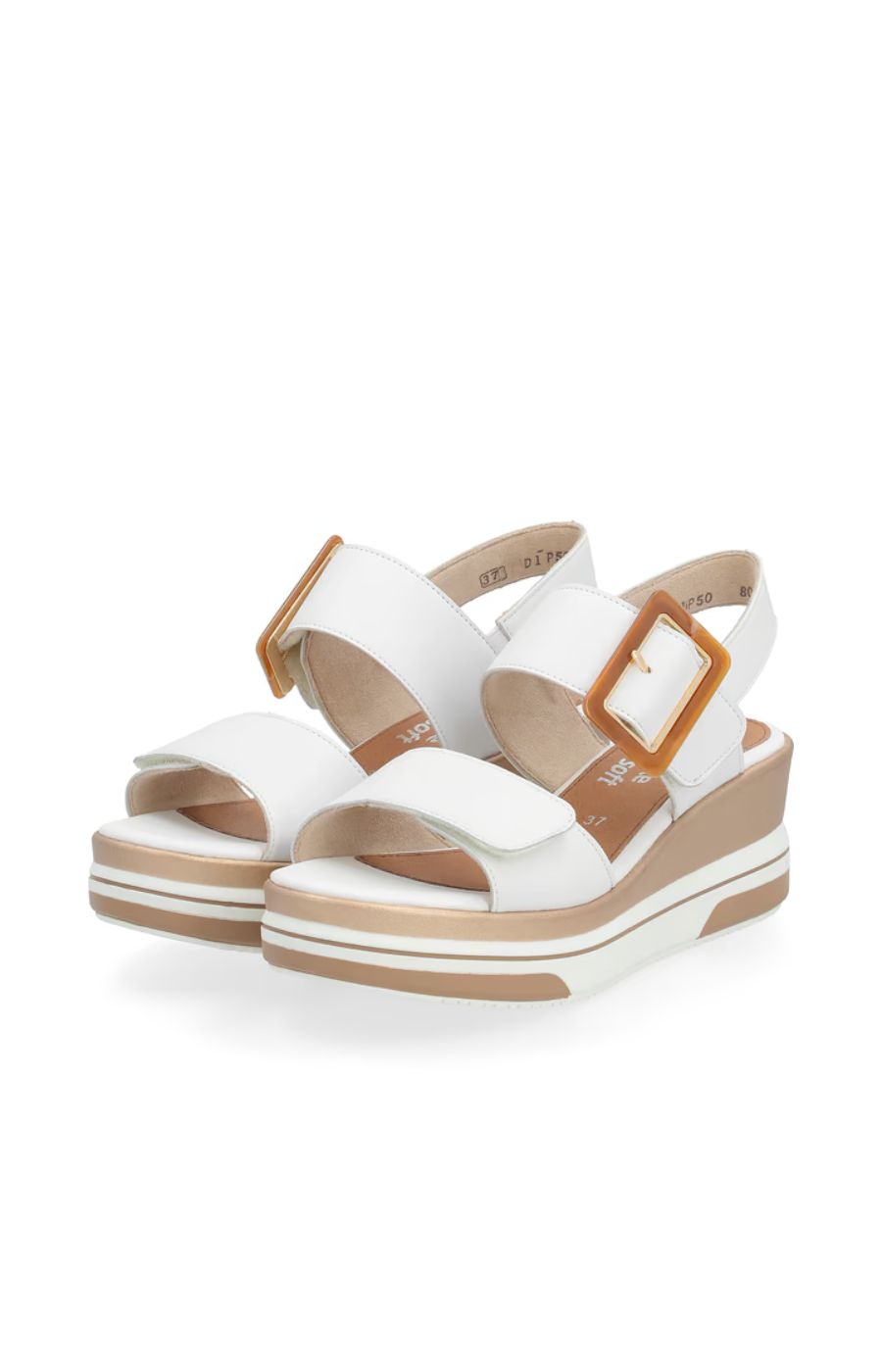 Remonte Wedge Sandal in White