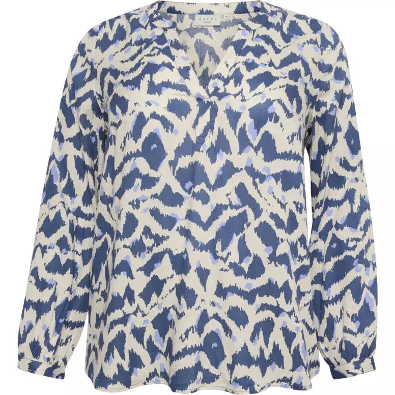Kaffe Karena Blouse in Blue - Wardrobe Plus