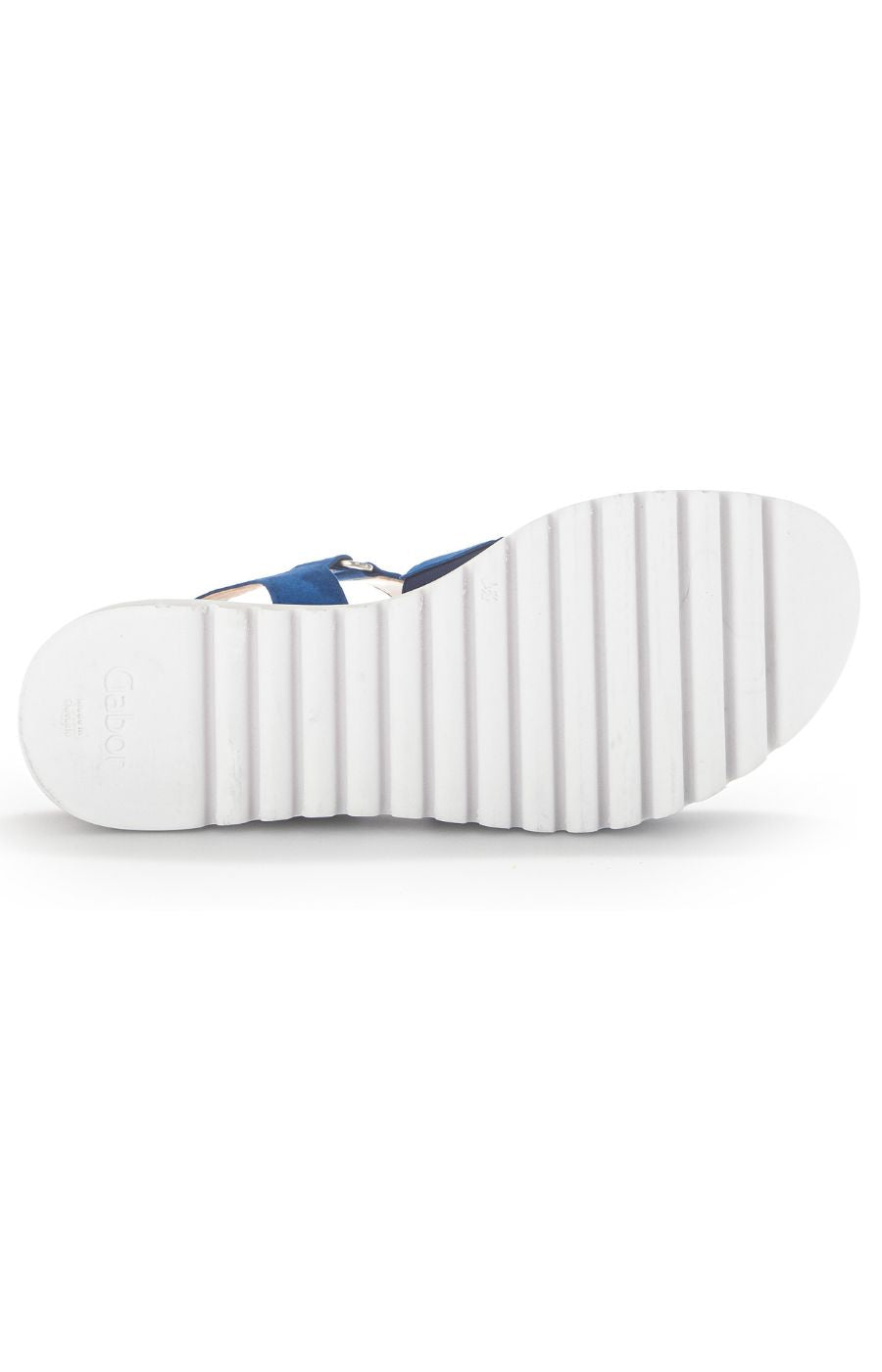 Gabor Platform Sandal in Blue - Wardrobe Plus
