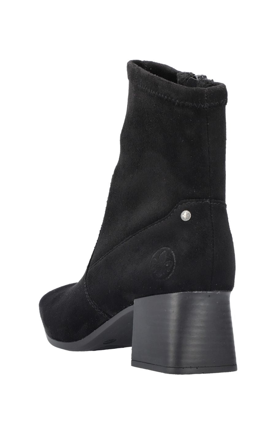 Rieker Block Heel Ankle Boot in Black