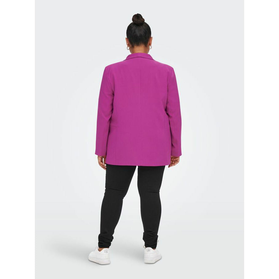 Only Carmakoma Blazer in Fuchsia - Wardrobe Plus