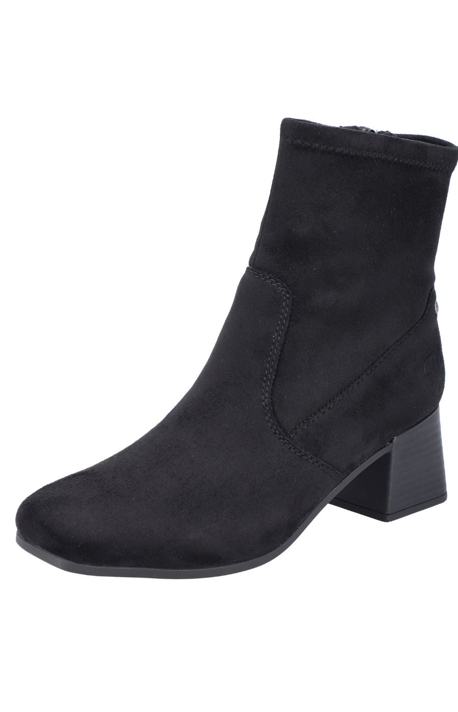 Rieker Block Heel Ankle Boot in Black