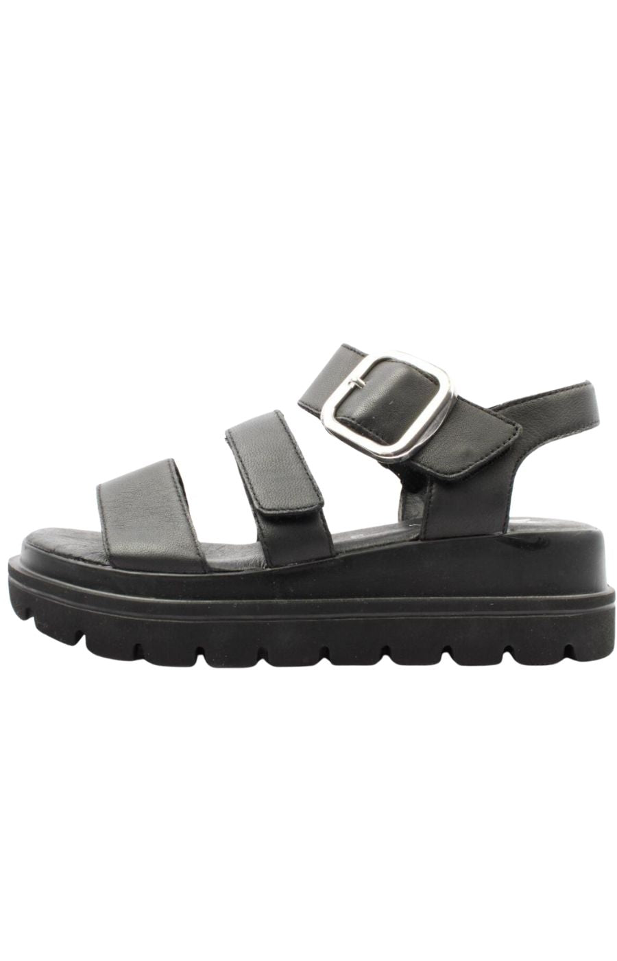 Rieker Black Strapped Sandal