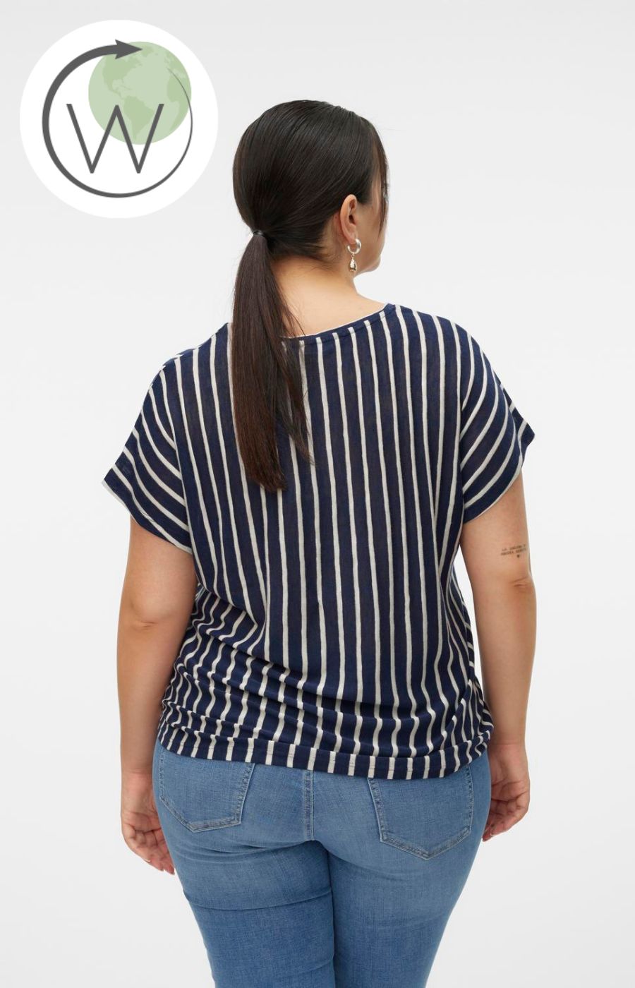 Vero Moda Curve Lana Top in Navy
