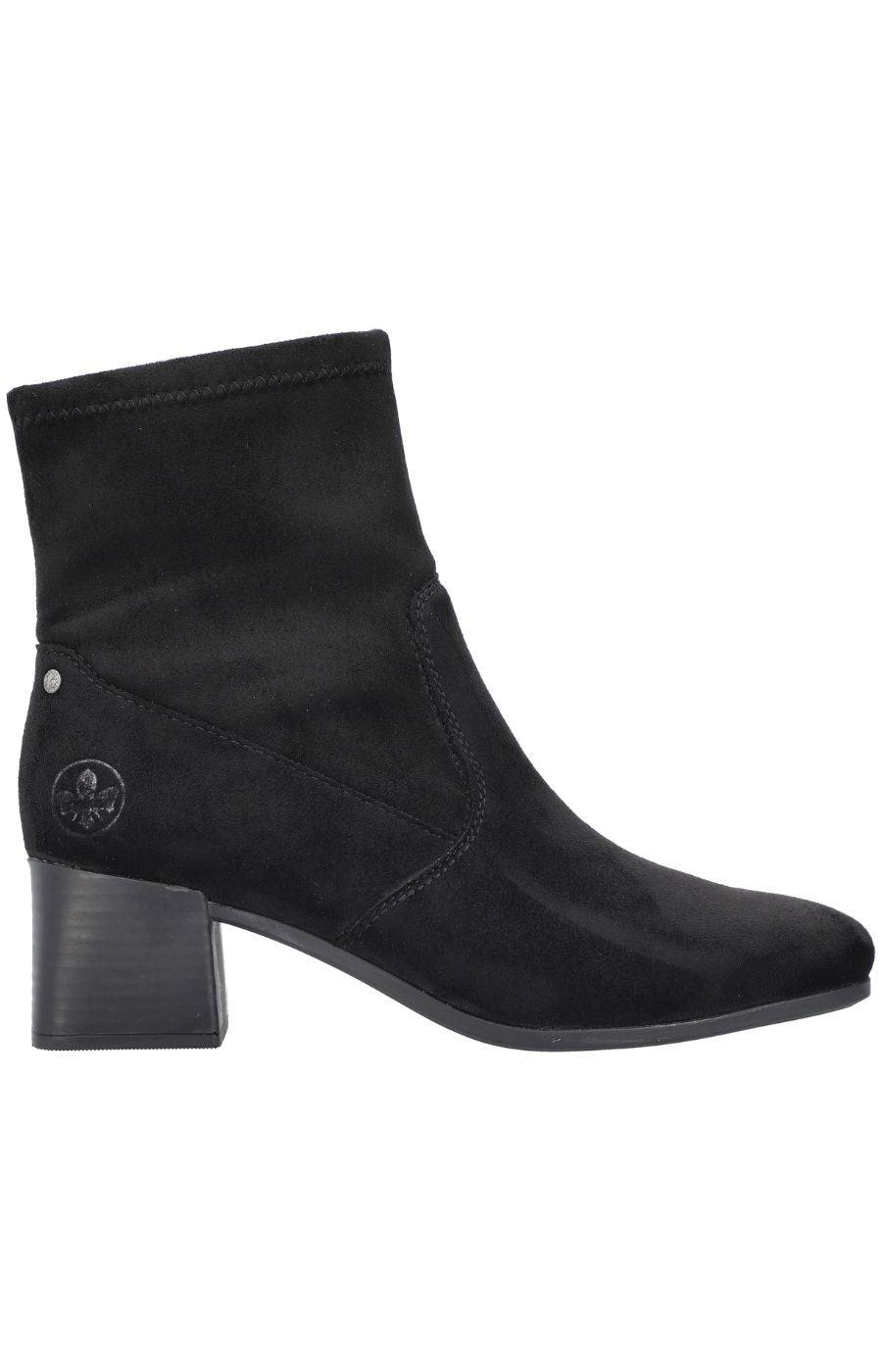 Rieker Block Heel Ankle Boot in Black