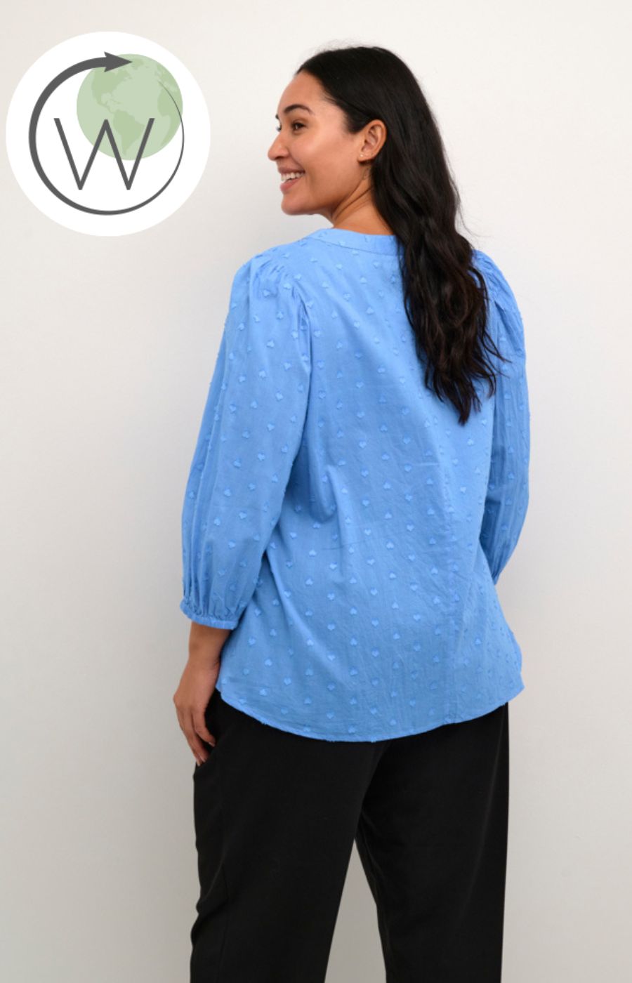 Kaffe Curve Jolana Blouse in Ultramarine