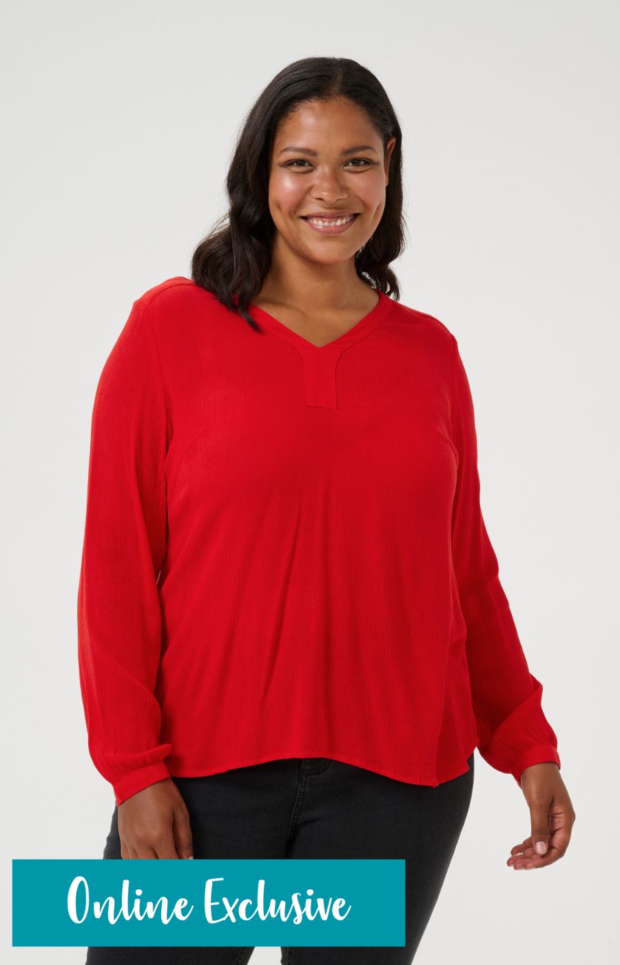 Kaffe Curve Ami Blouse in Haute Red