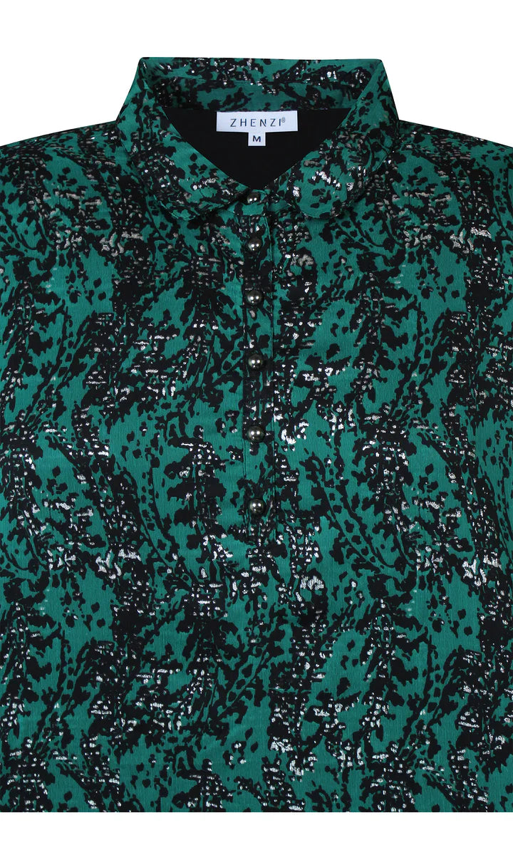Zhenzi Haven Blouse in Green