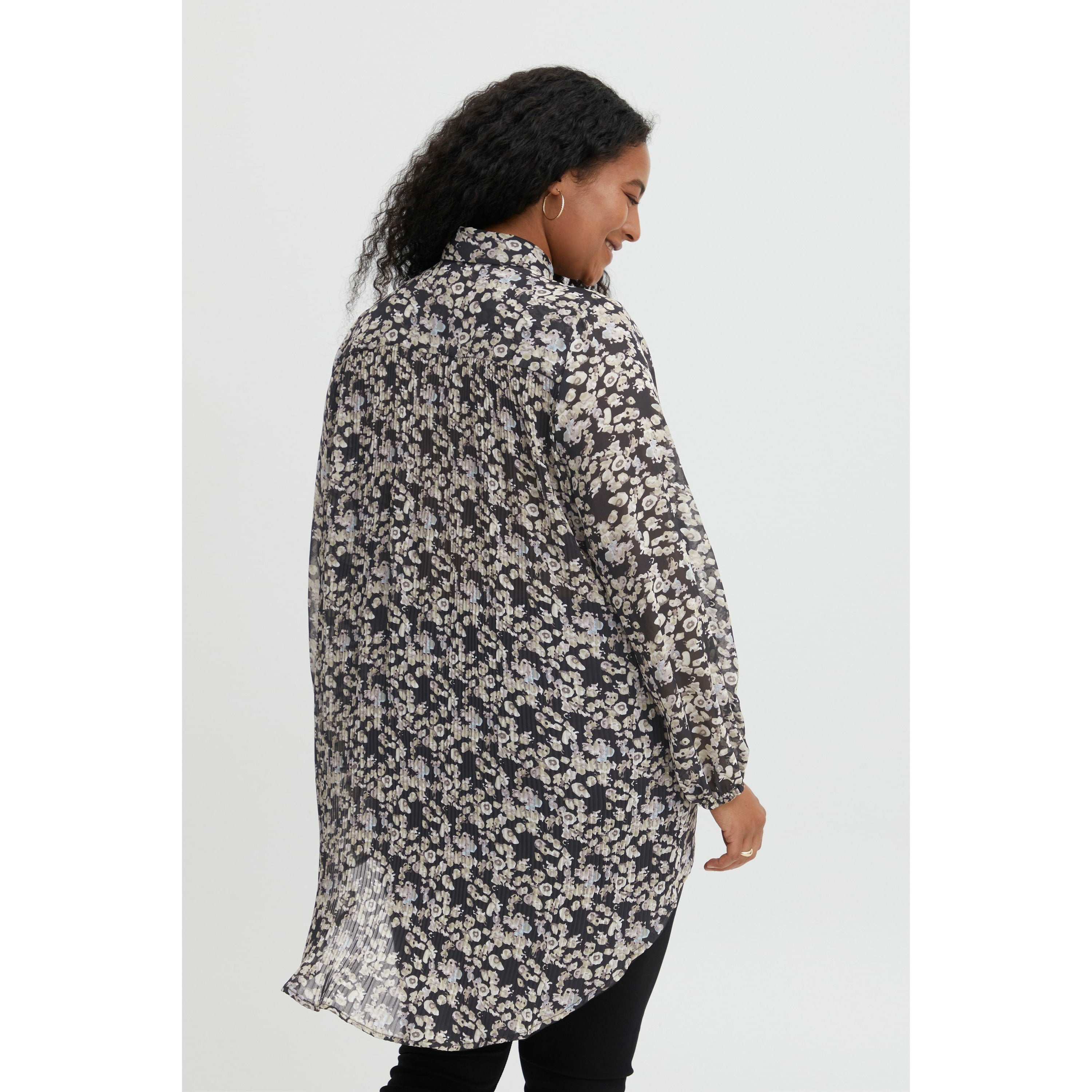 Fransa Plus Pleat Detail Tunic - Wardrobe Plus