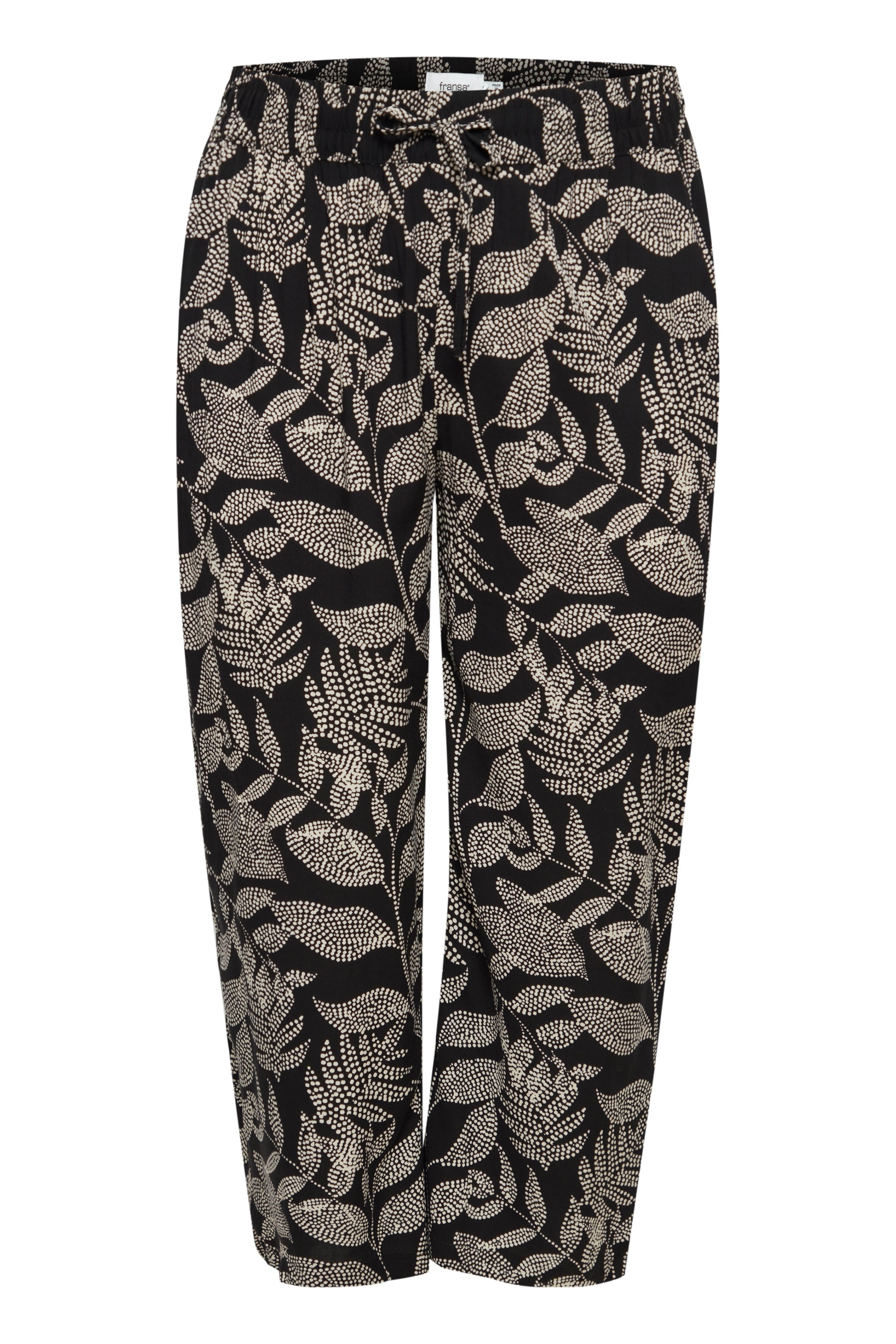 Fransa Plus Culottes in Speckled Leaf Print